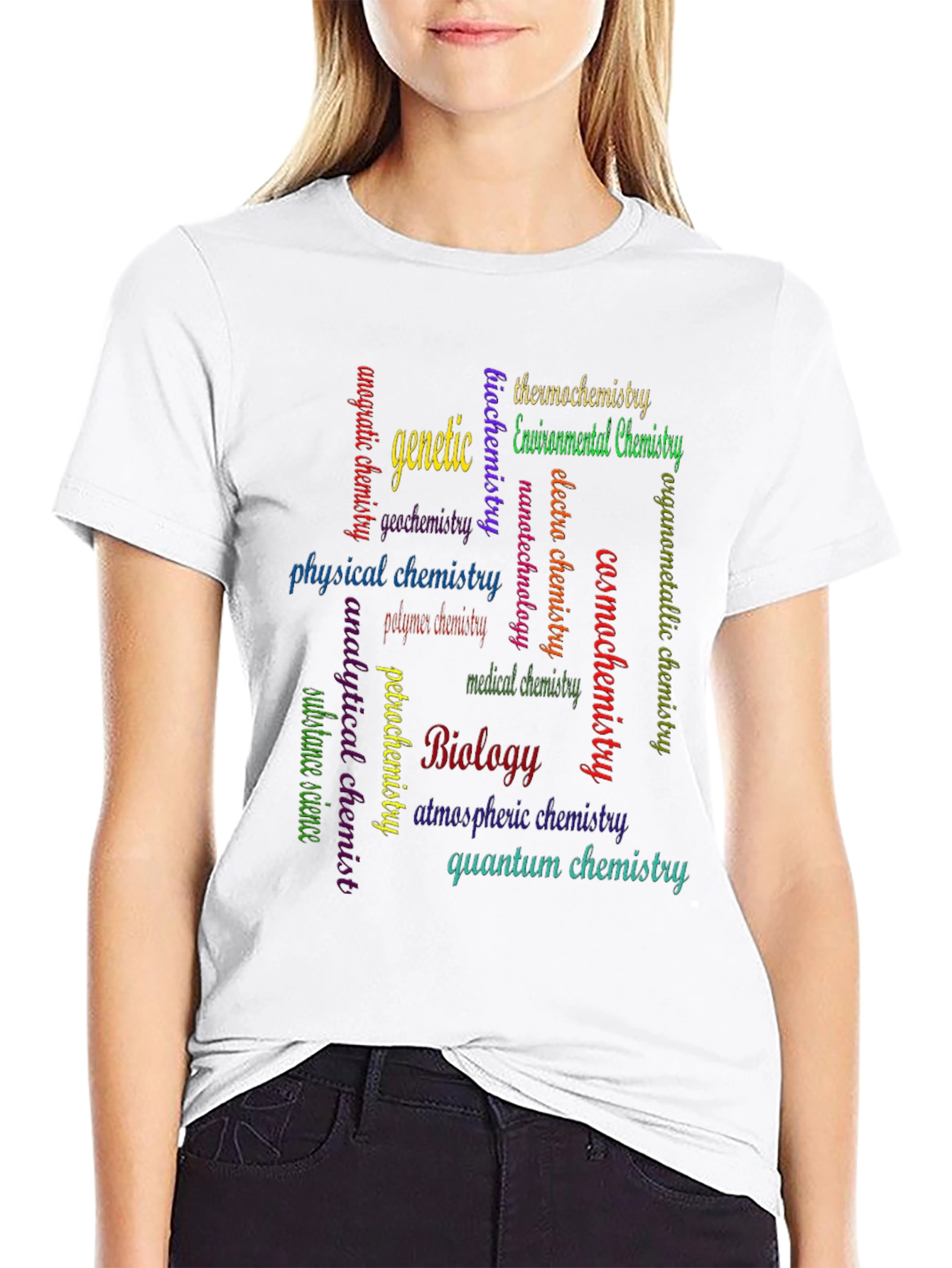 Science Word Cloud Graphic T-Shirt