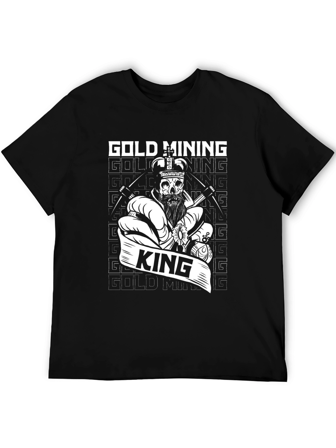 Gold Mining King Graphic Tee - Black