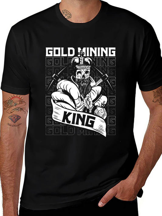 Gold Mining King Graphic Tee - Black
