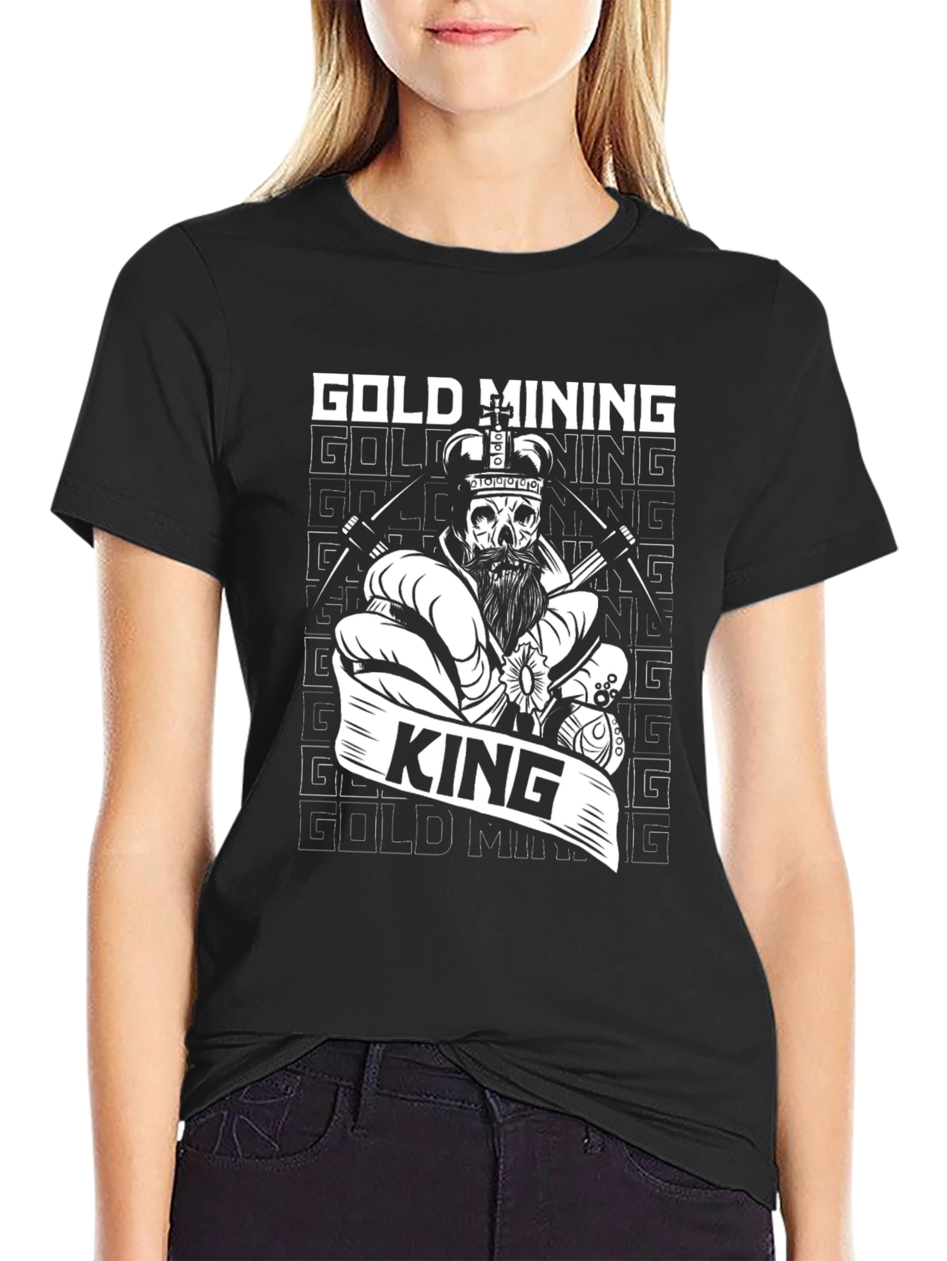 Gold Mining King Graphic Tee - Black