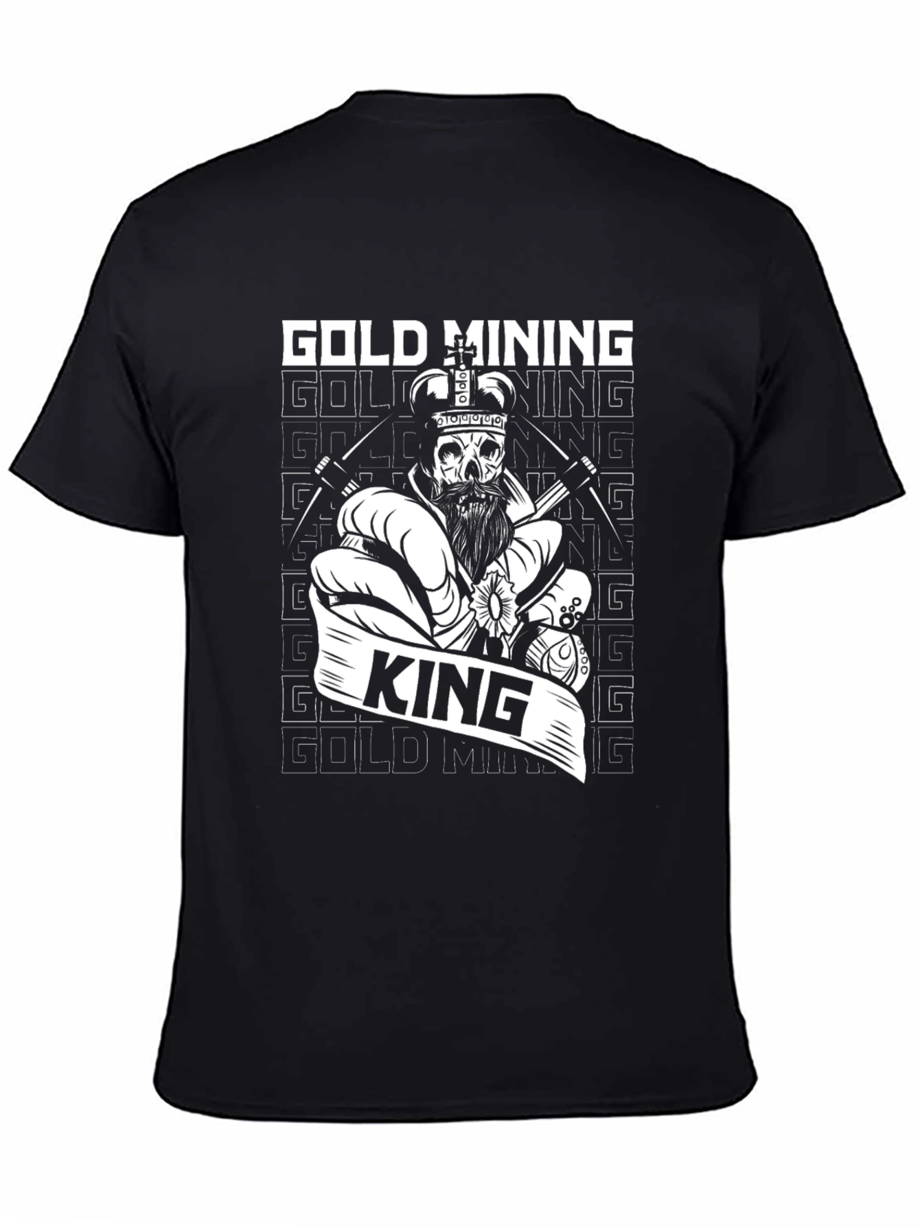 Gold Mining King Graphic Tee - Black