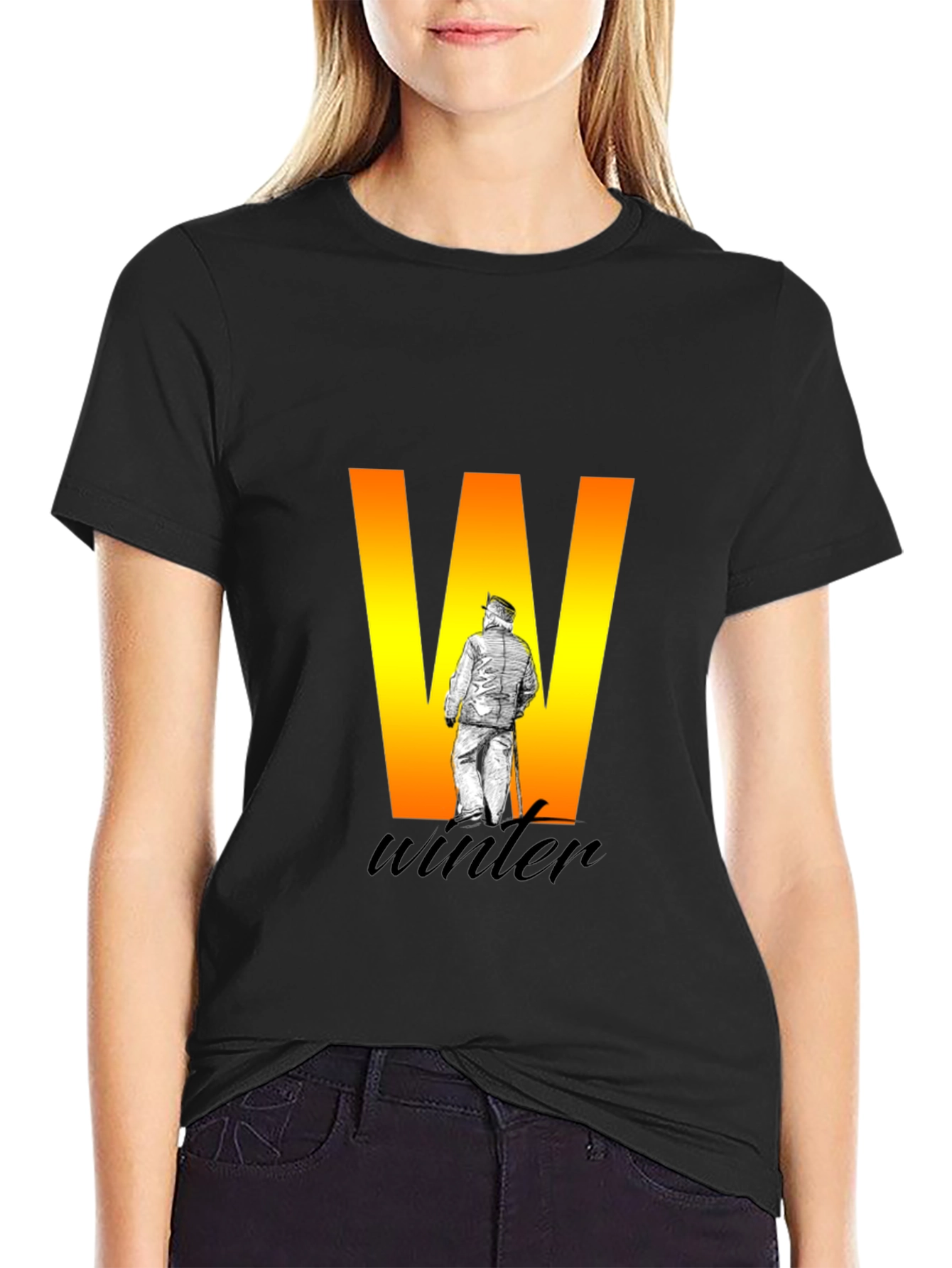 Winter Themed Black T-Shirt