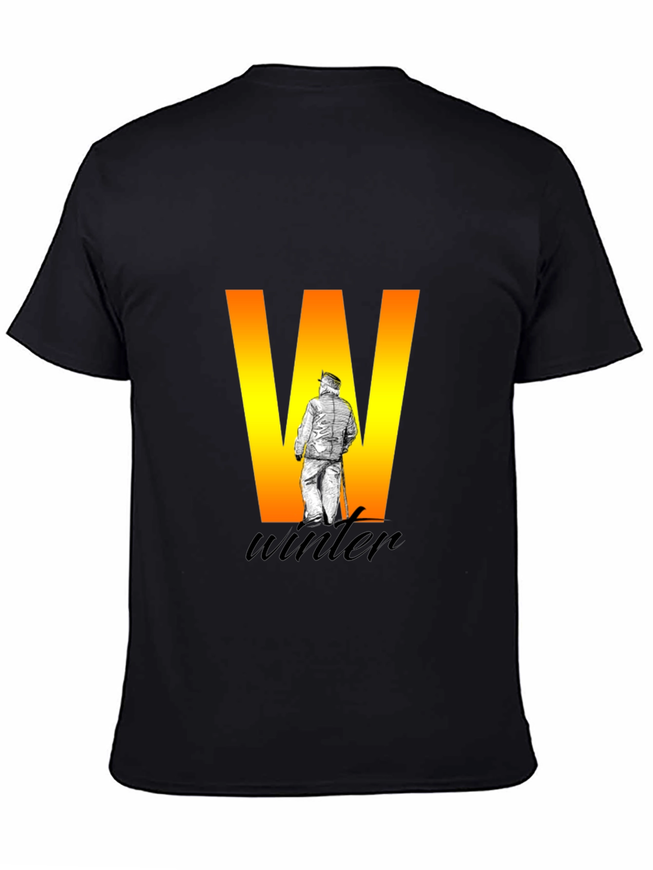 Winter Themed Black T-Shirt