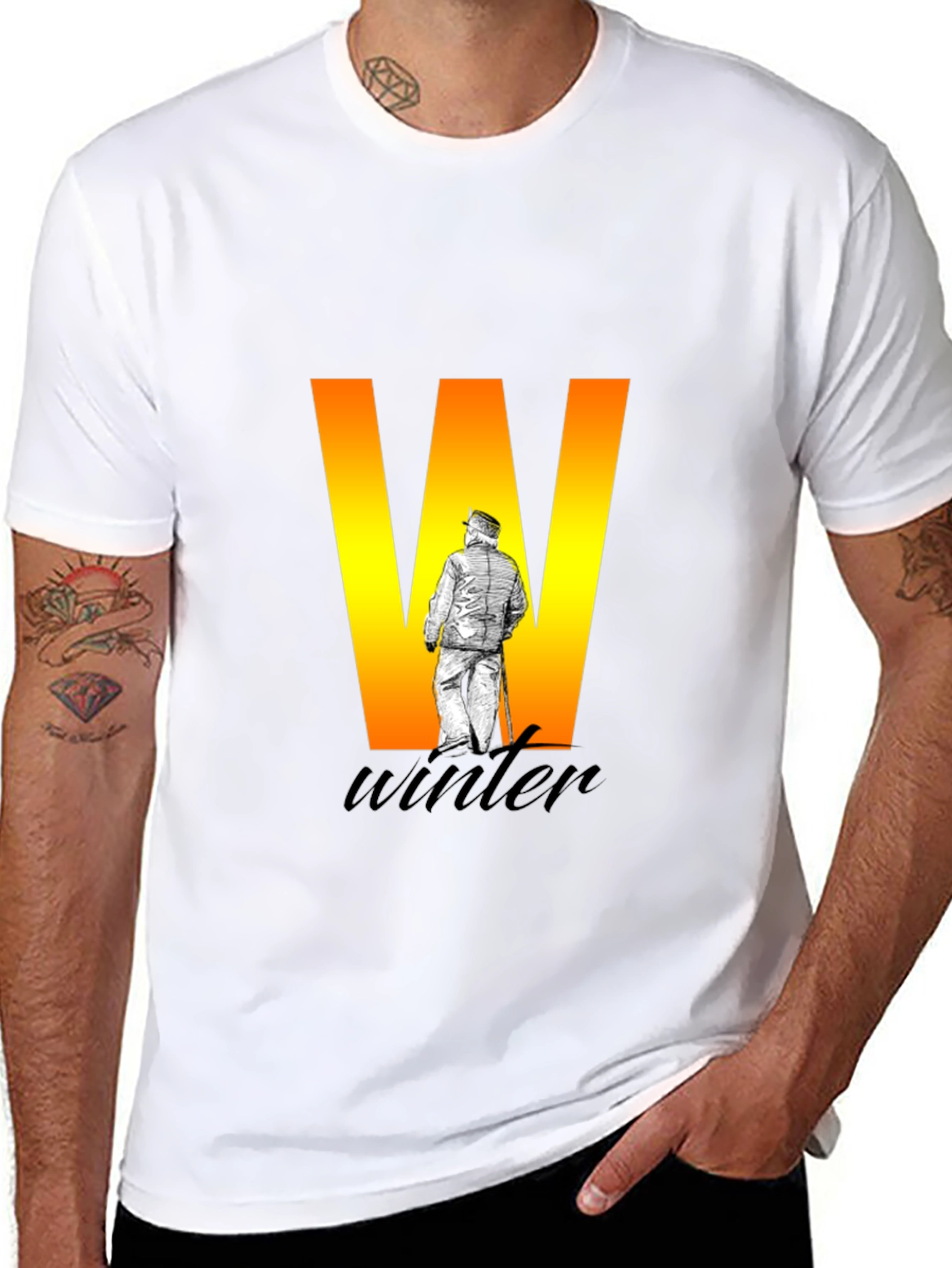 Winter Themed Black T-Shirt