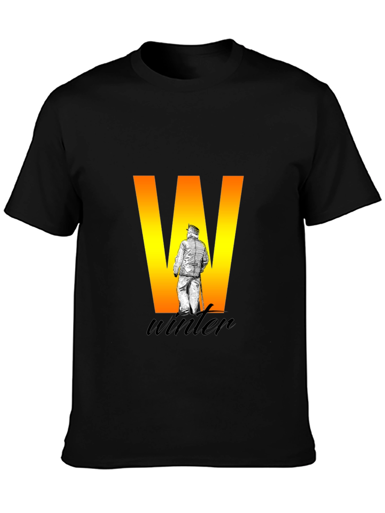 Winter Themed Black T-Shirt
