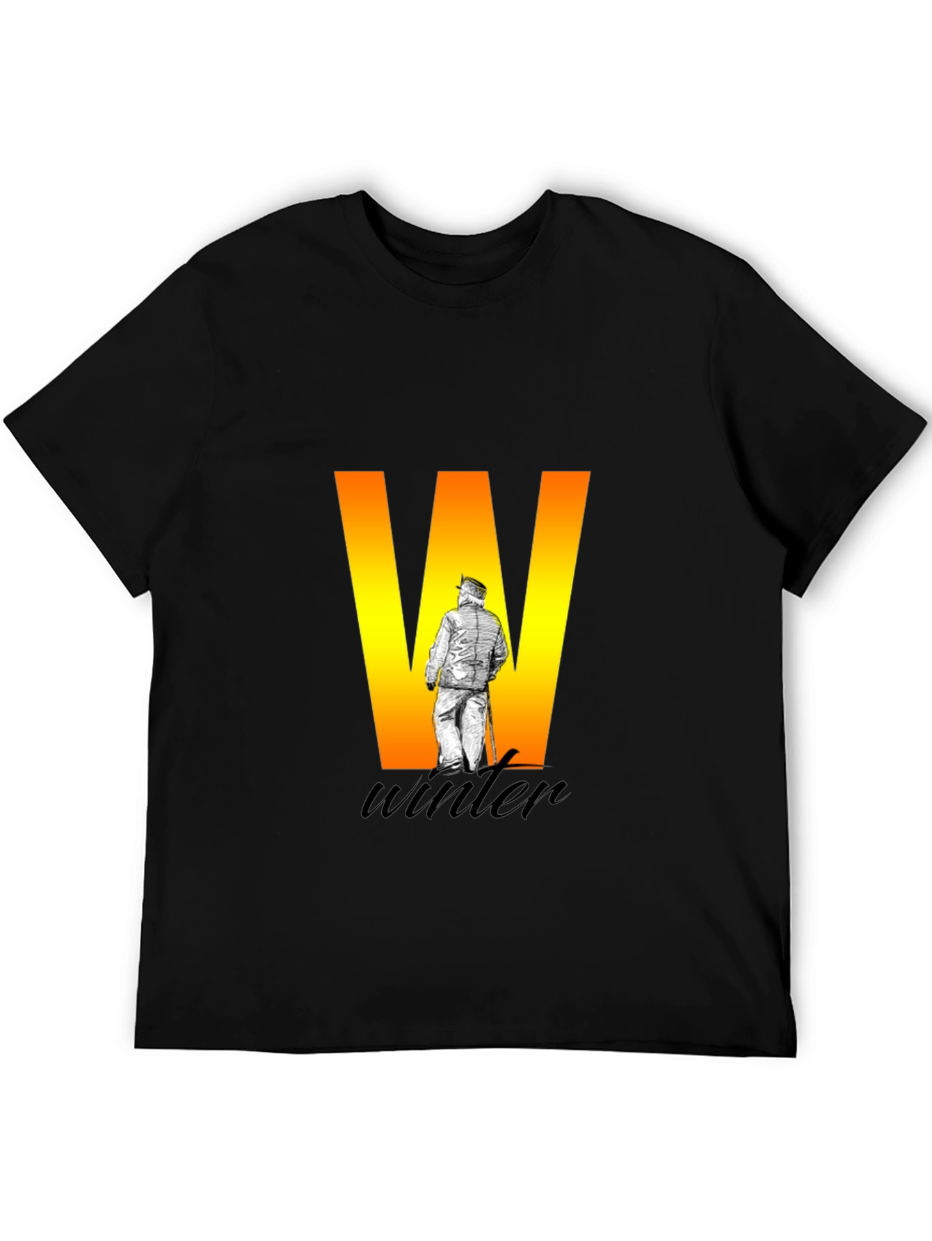 Winter Themed Black T-Shirt