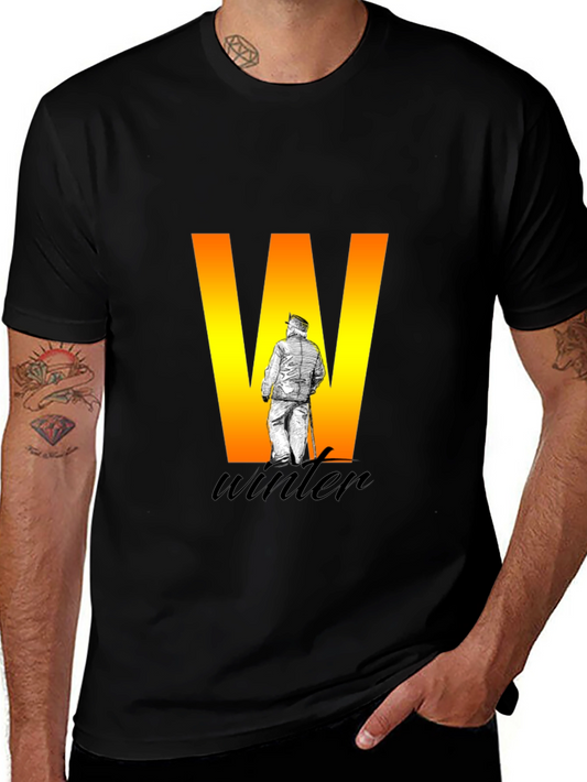 Winter Themed Black T-Shirt