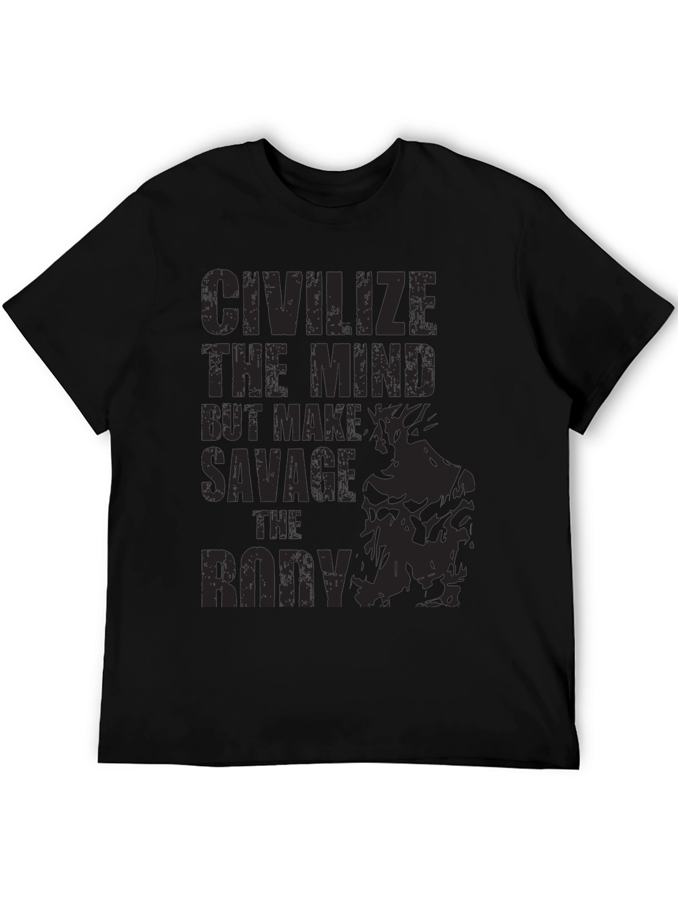 Savage Bodybuilding Black Graphic Tee