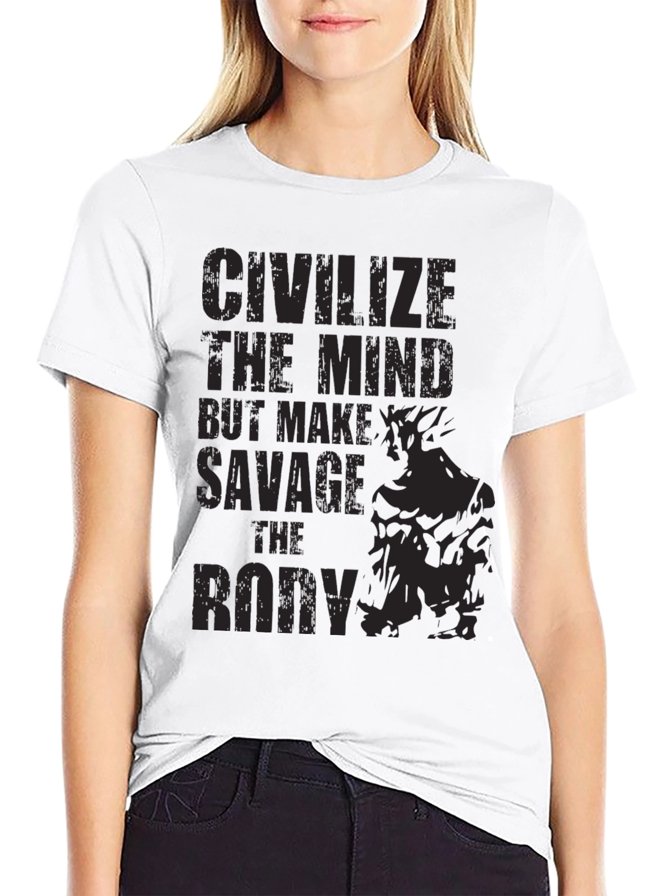 Savage Bodybuilding Black Graphic Tee