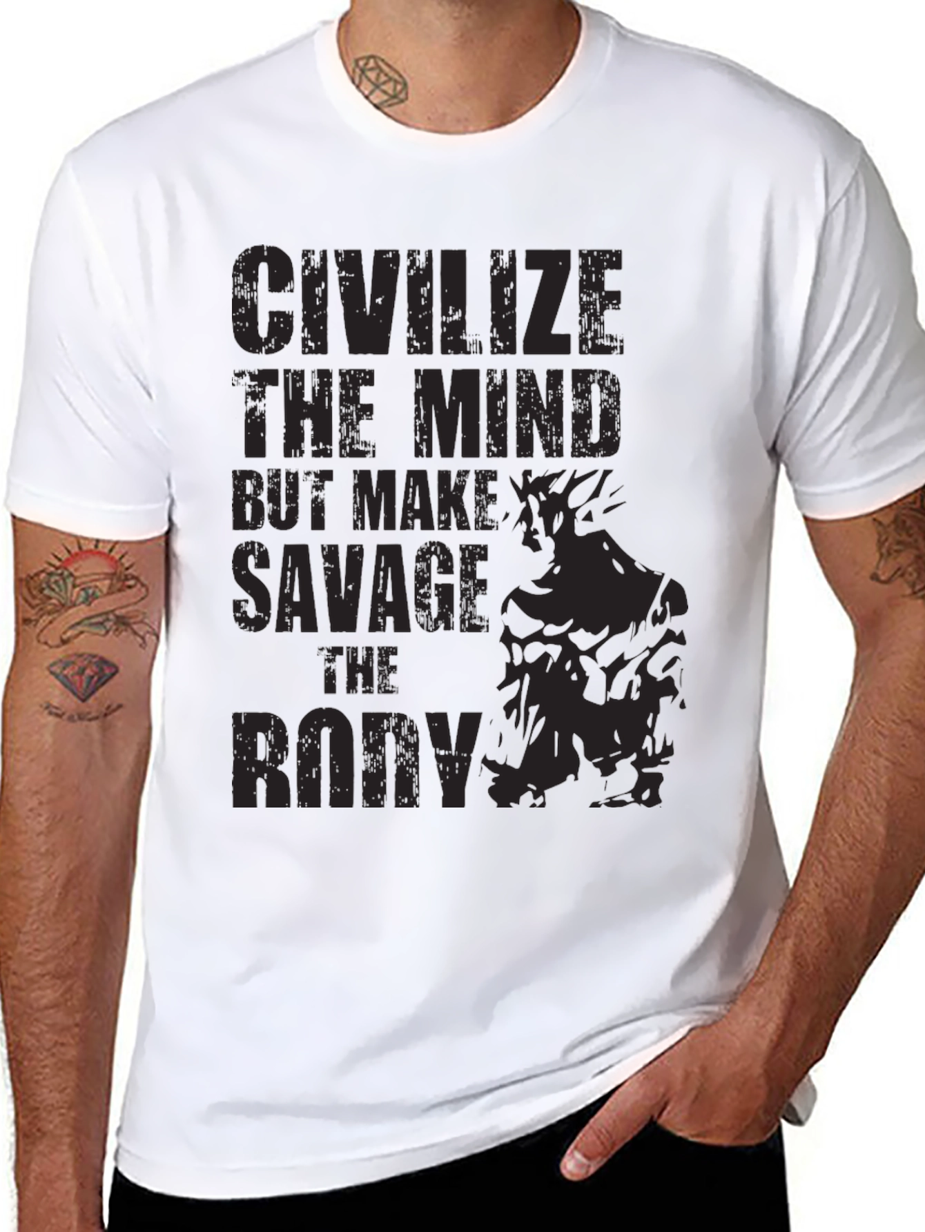 Savage Bodybuilding Black Graphic Tee