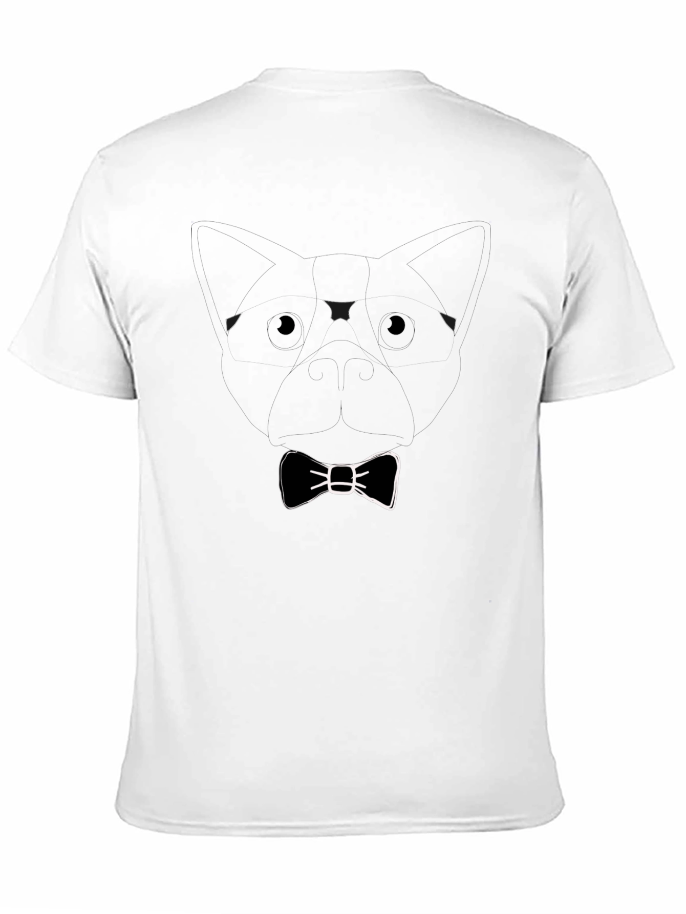Dog with Bow Tie Black T-Shirt