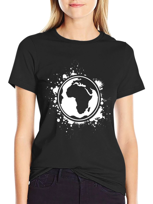 Africa Globe Graphic Tee - Black