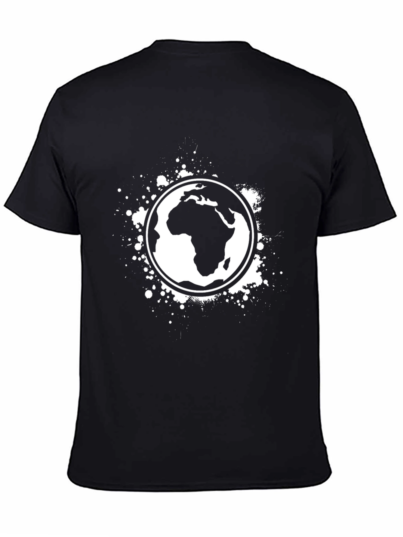 Africa Globe Graphic Tee - Black