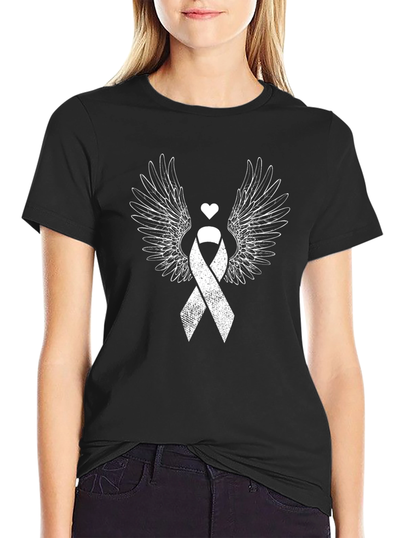 Ribbon Wings Graphic Tee - Show Your Support!