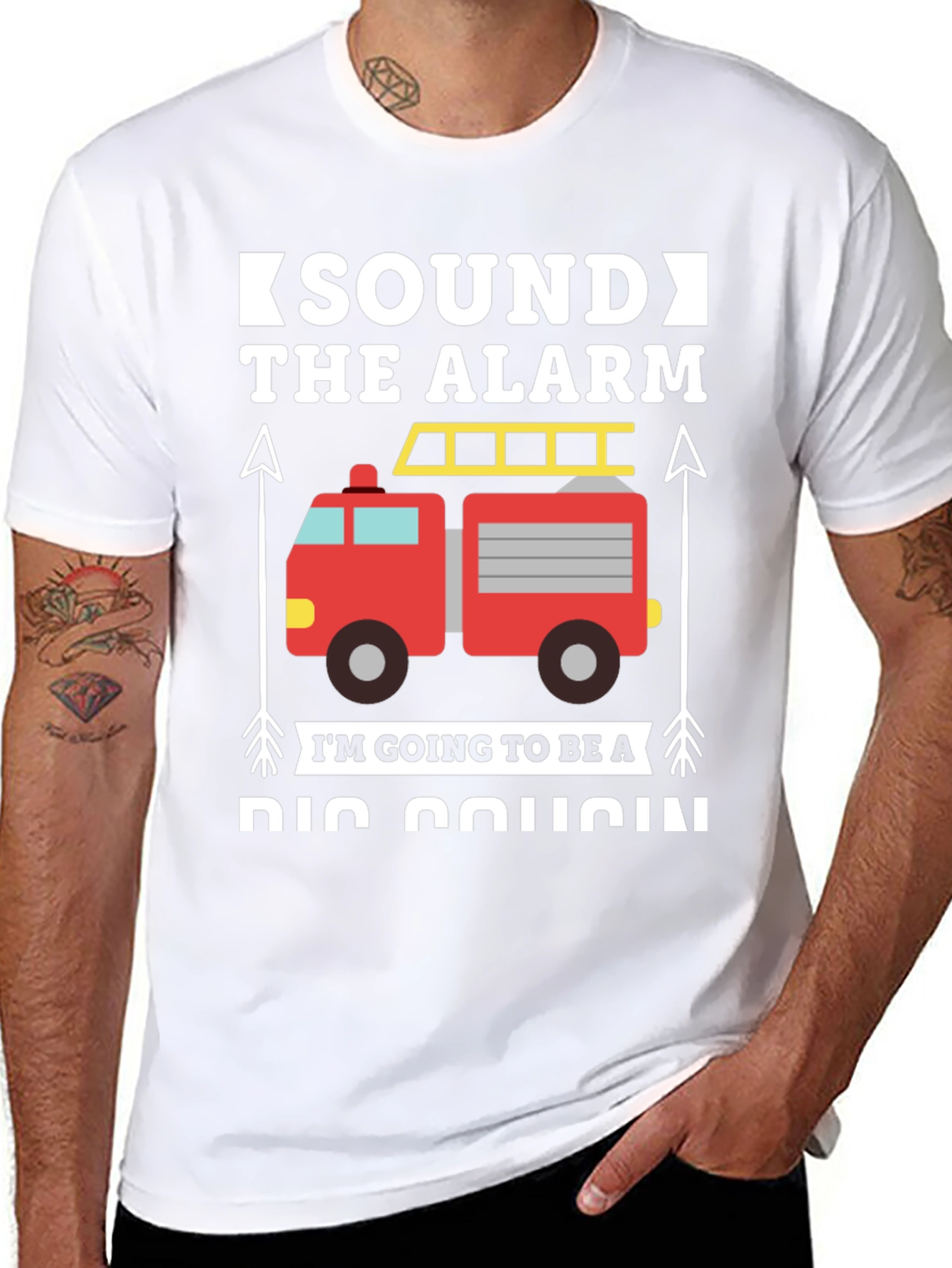 Big Cousin Firetruck T-Shirt