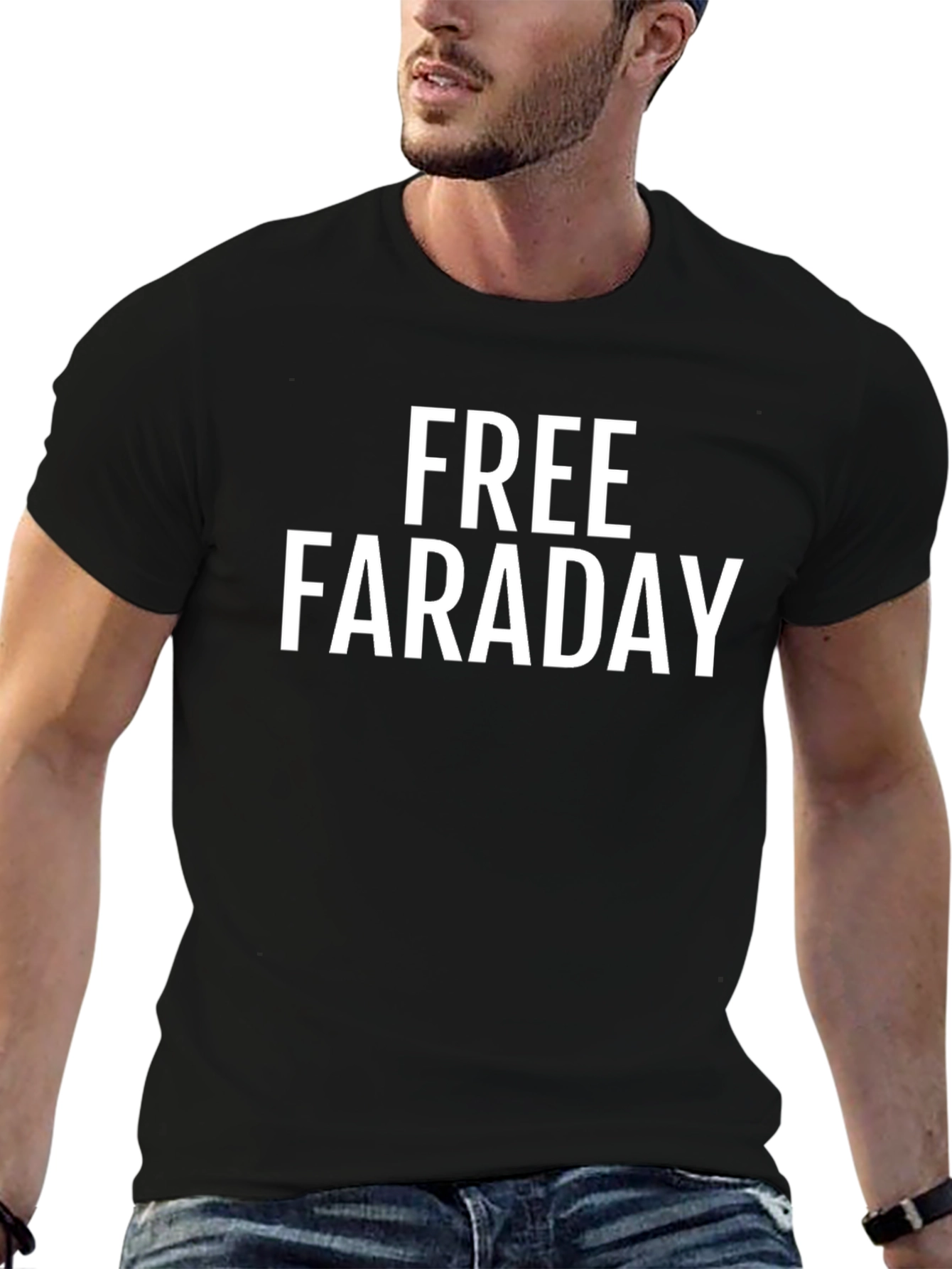 Free Faraday Black T-Shirt - Science Humor