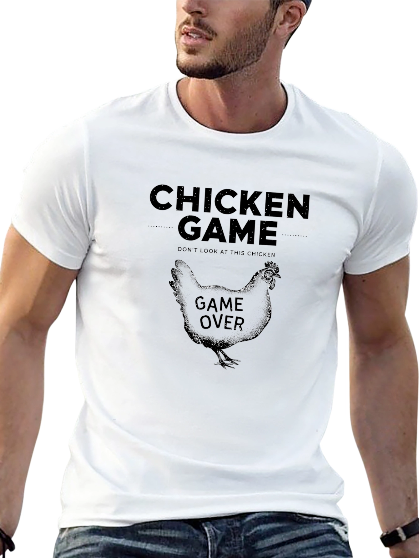 Chicken Game T-Shirt - Game Over Hen Tee