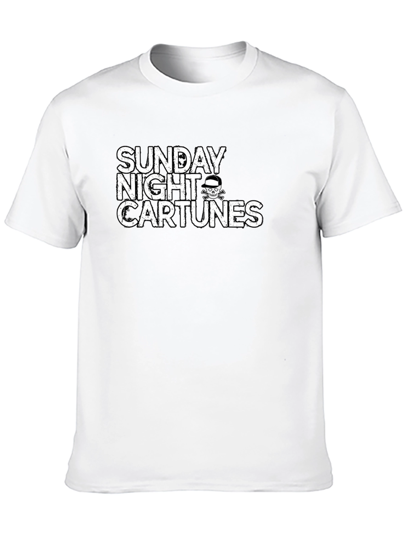 Sunday Night Cartunes Black Graphic Tee