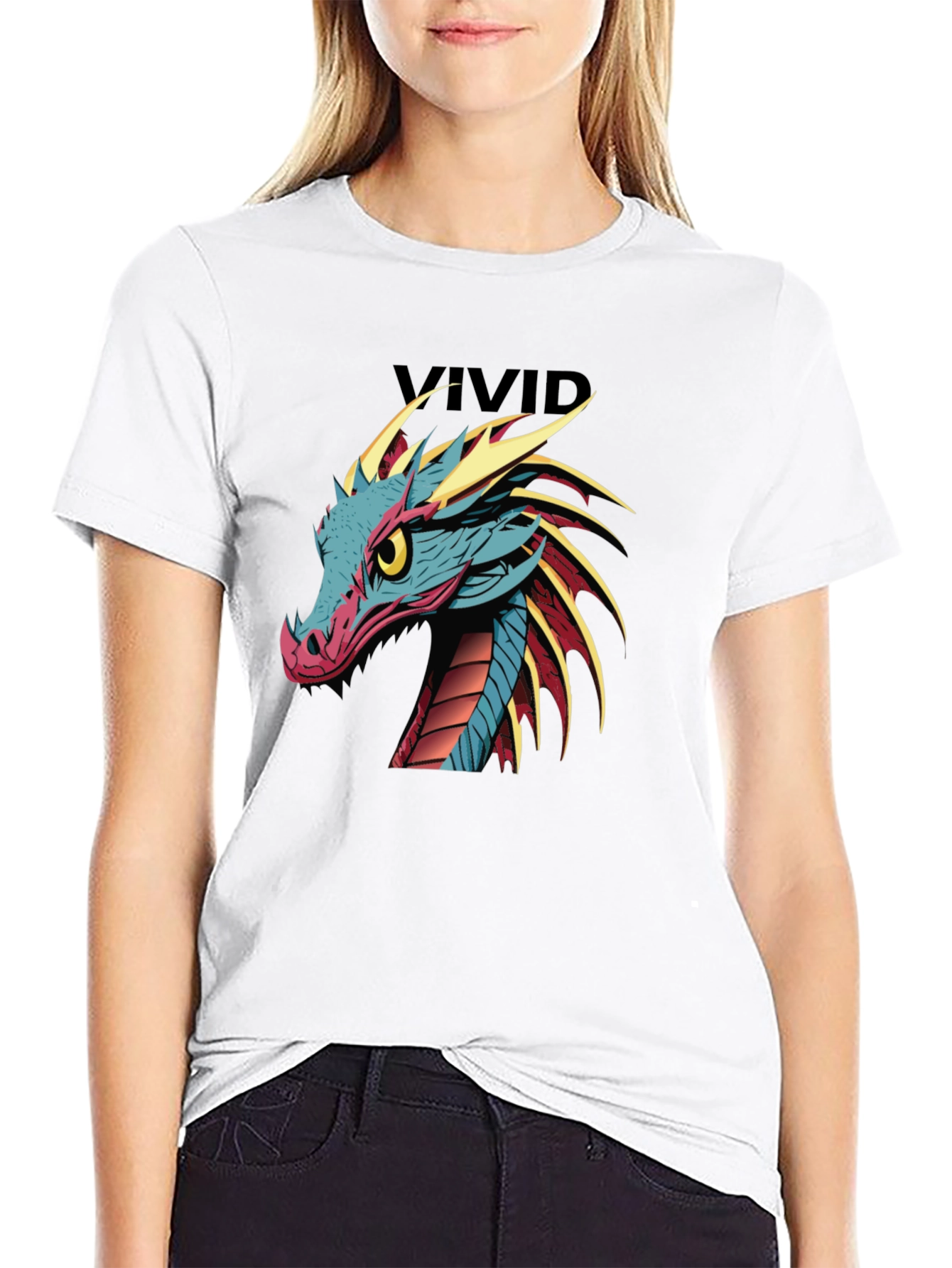 Vivid Dragon Graphic Print T-Shirt