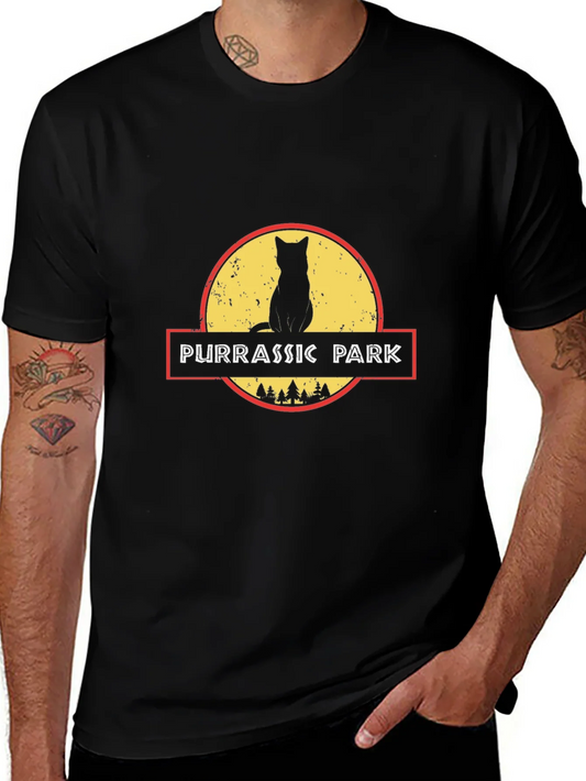 Purrassic Park Black T-Shirt - Cat Lover Tee