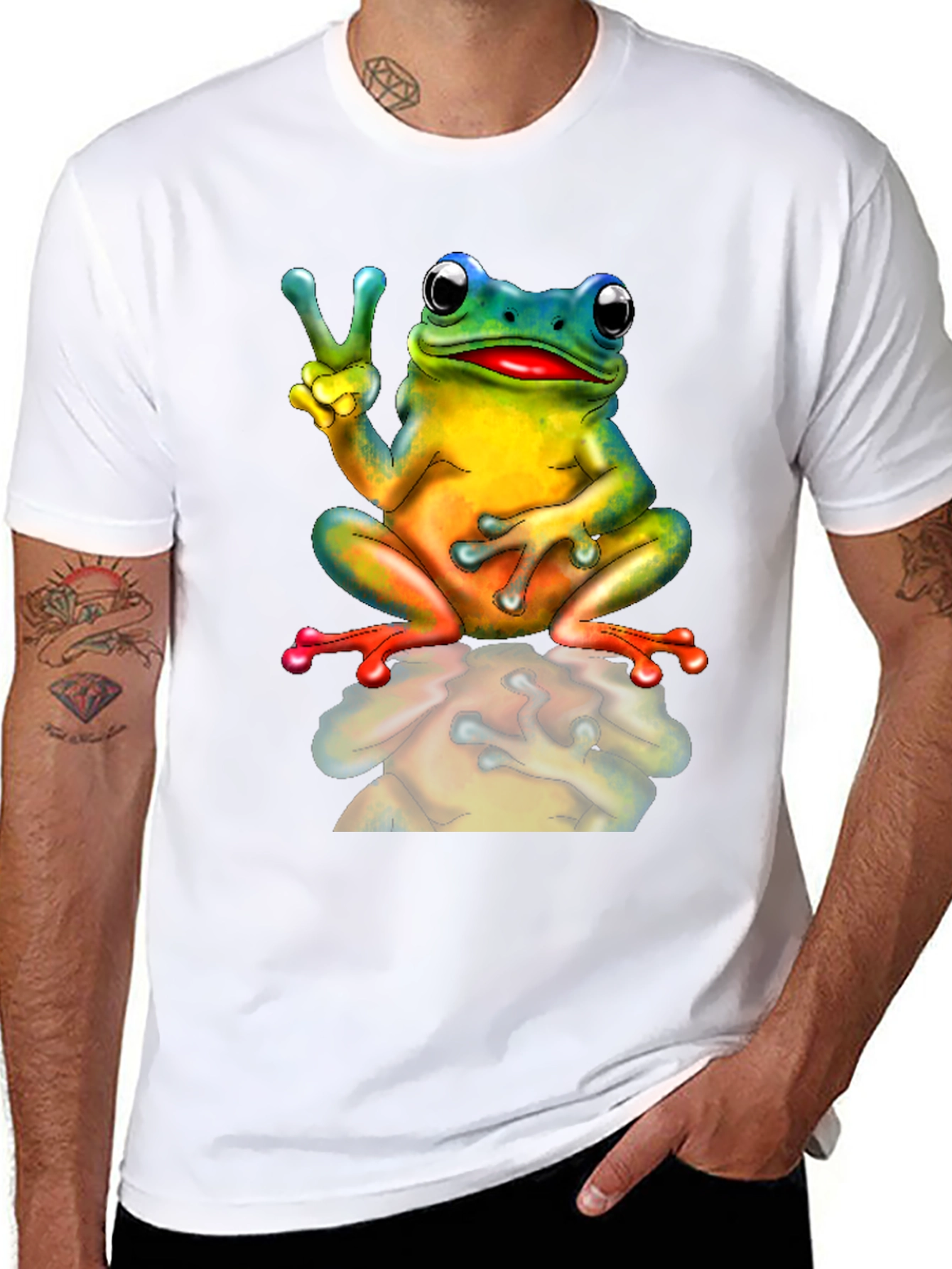 Peace Frog Graphic T-Shirt - Mens Black Tee