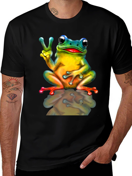 Peace Frog Graphic T-Shirt - Mens Black Tee
