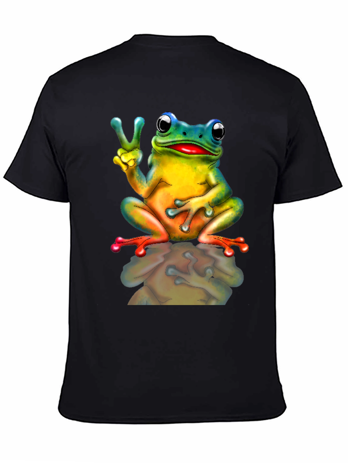 Peace Frog Graphic T-Shirt - Mens Black Tee
