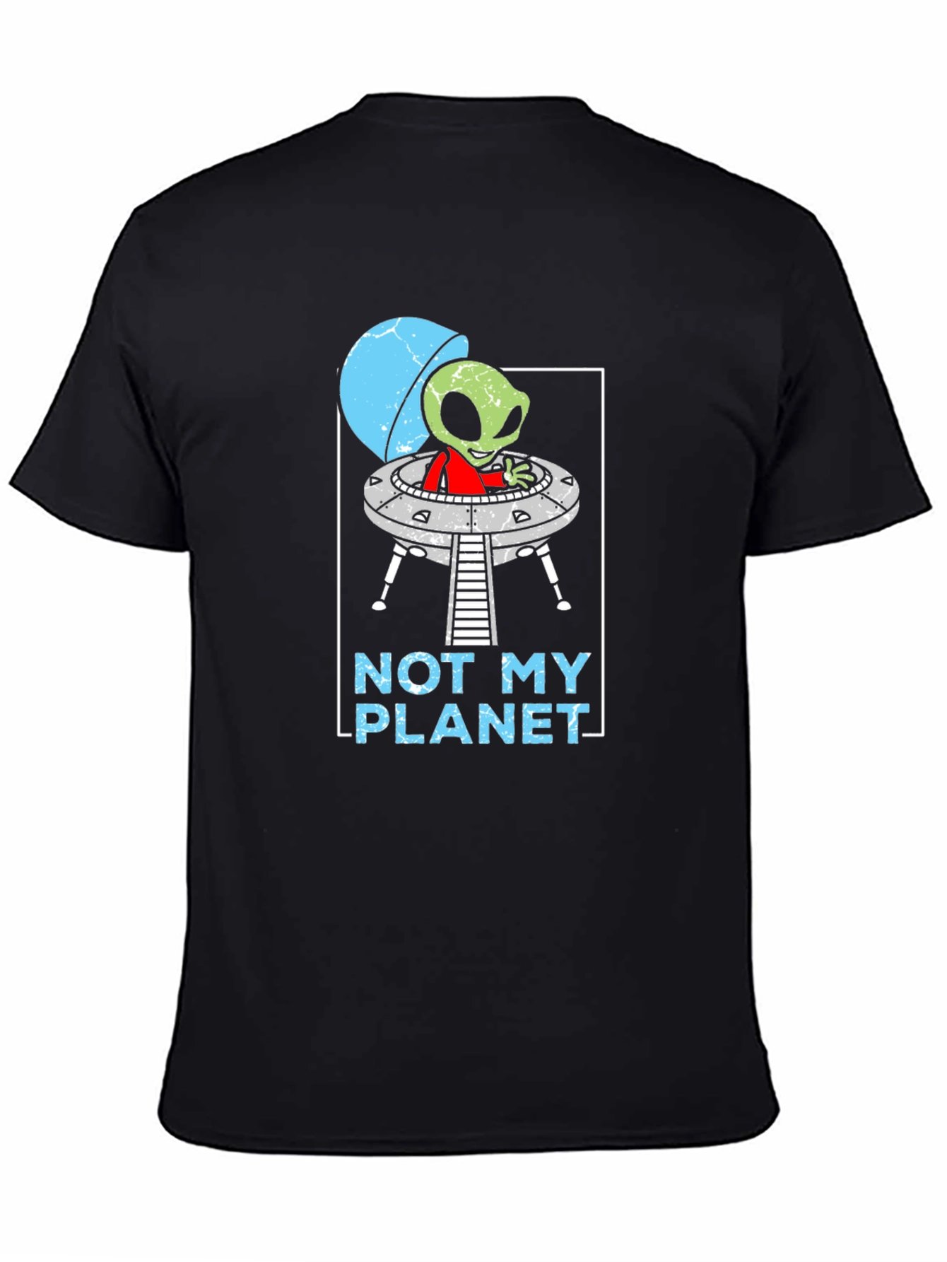 Not My Planet Alien UFO Graphic T-Shirt