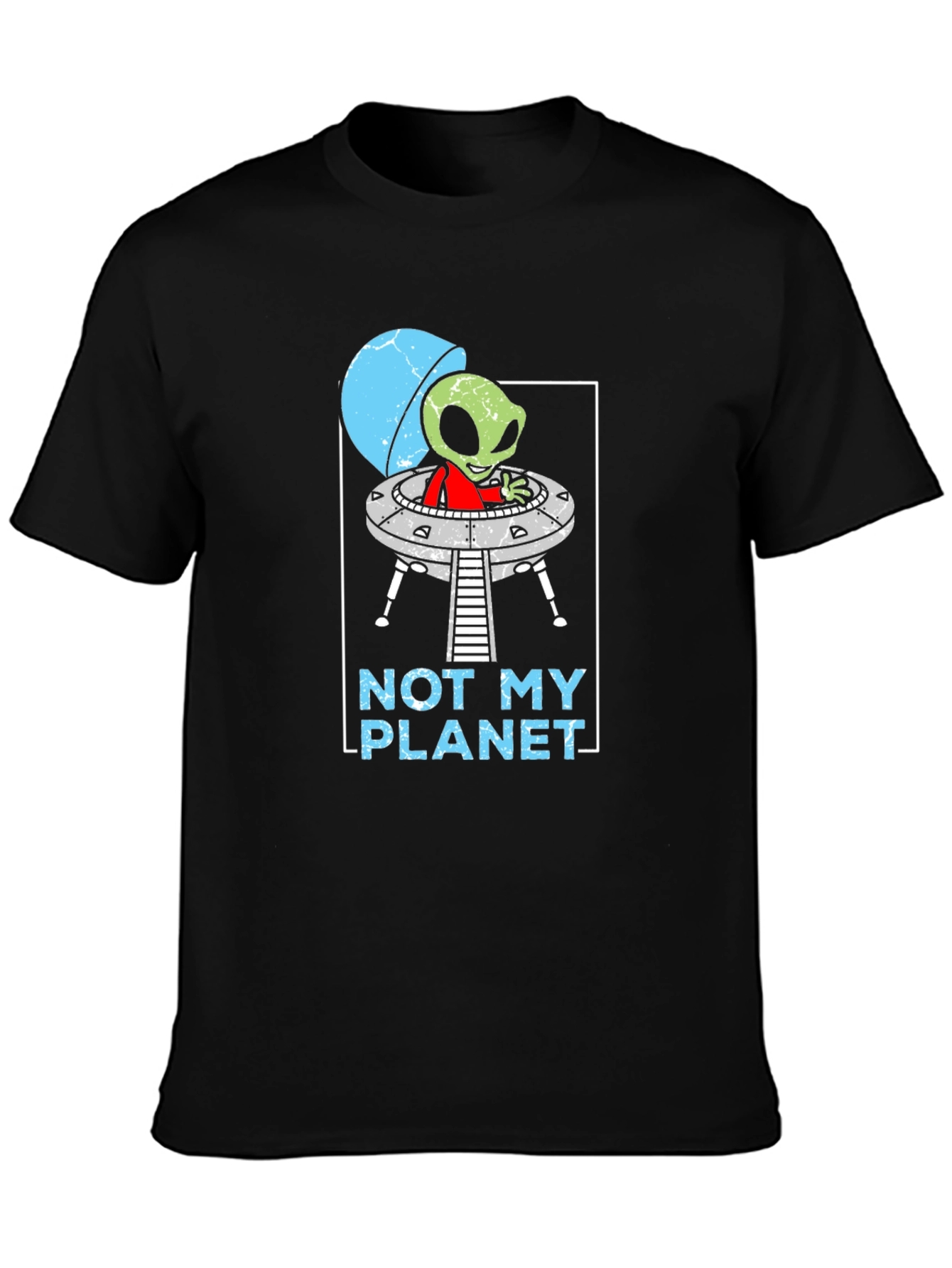 Not My Planet Alien UFO Graphic T-Shirt