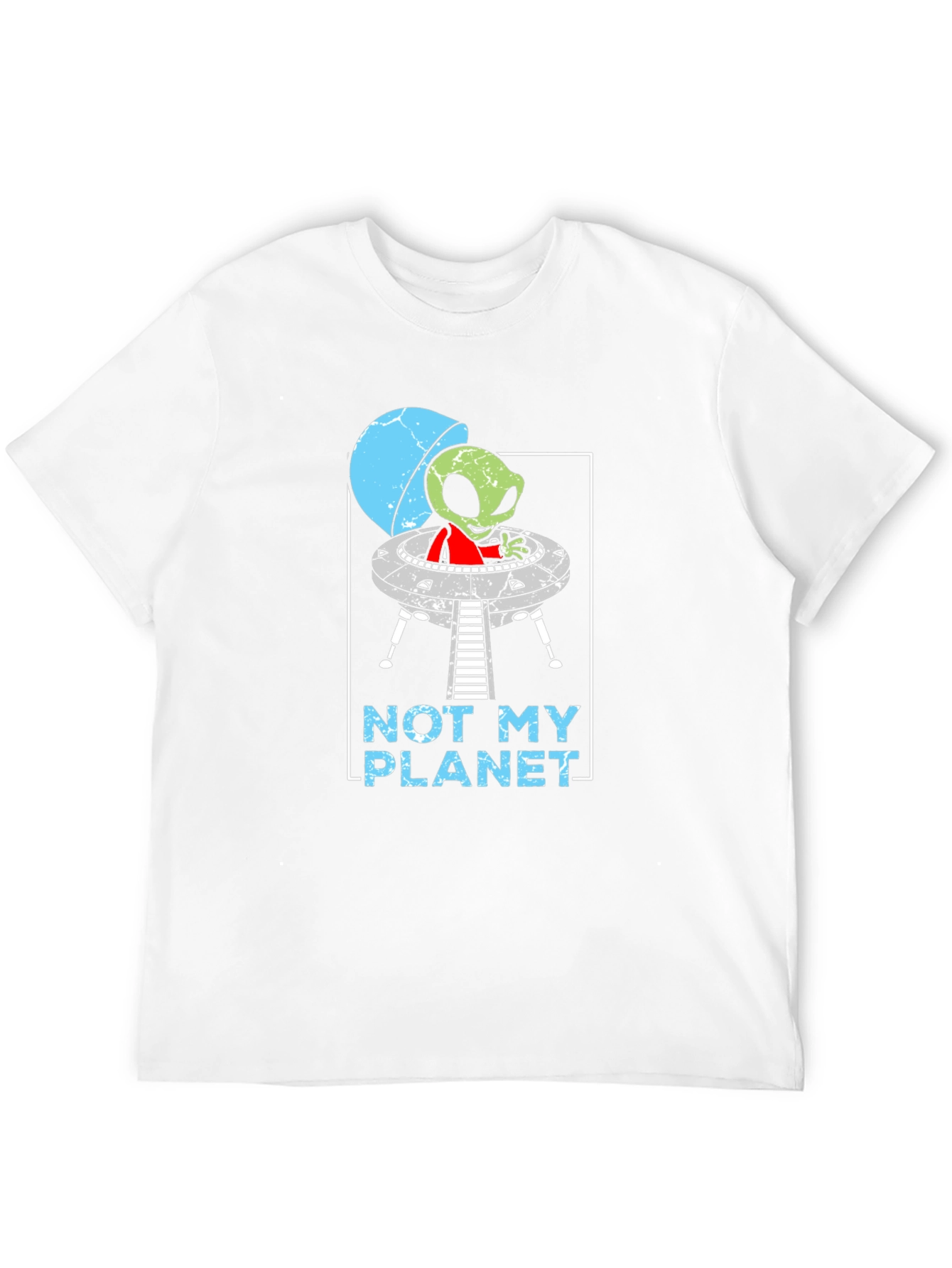 Not My Planet Alien UFO Graphic T-Shirt