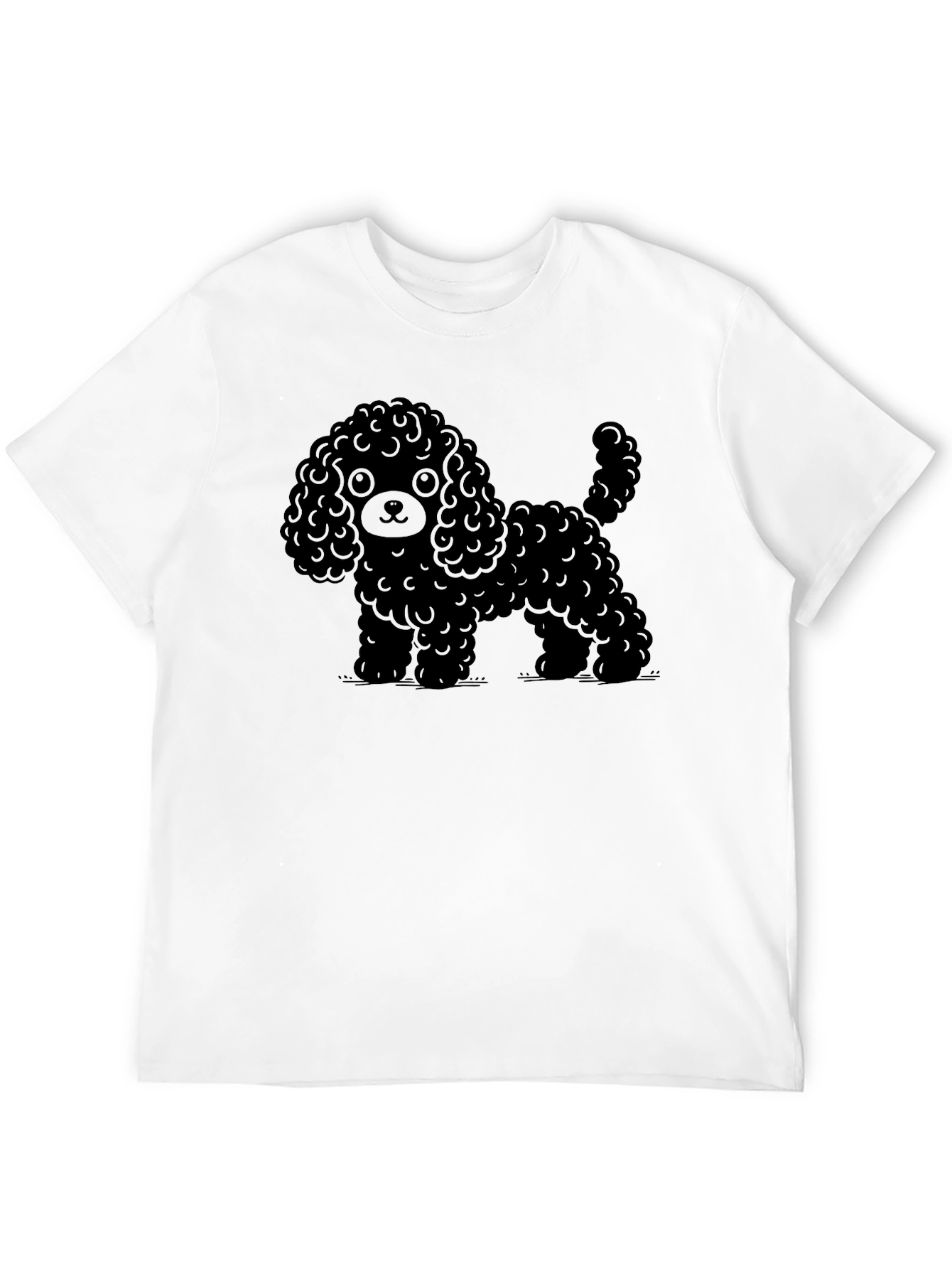 Black Poodle Graphic Tee - Unisex Casual Shirt