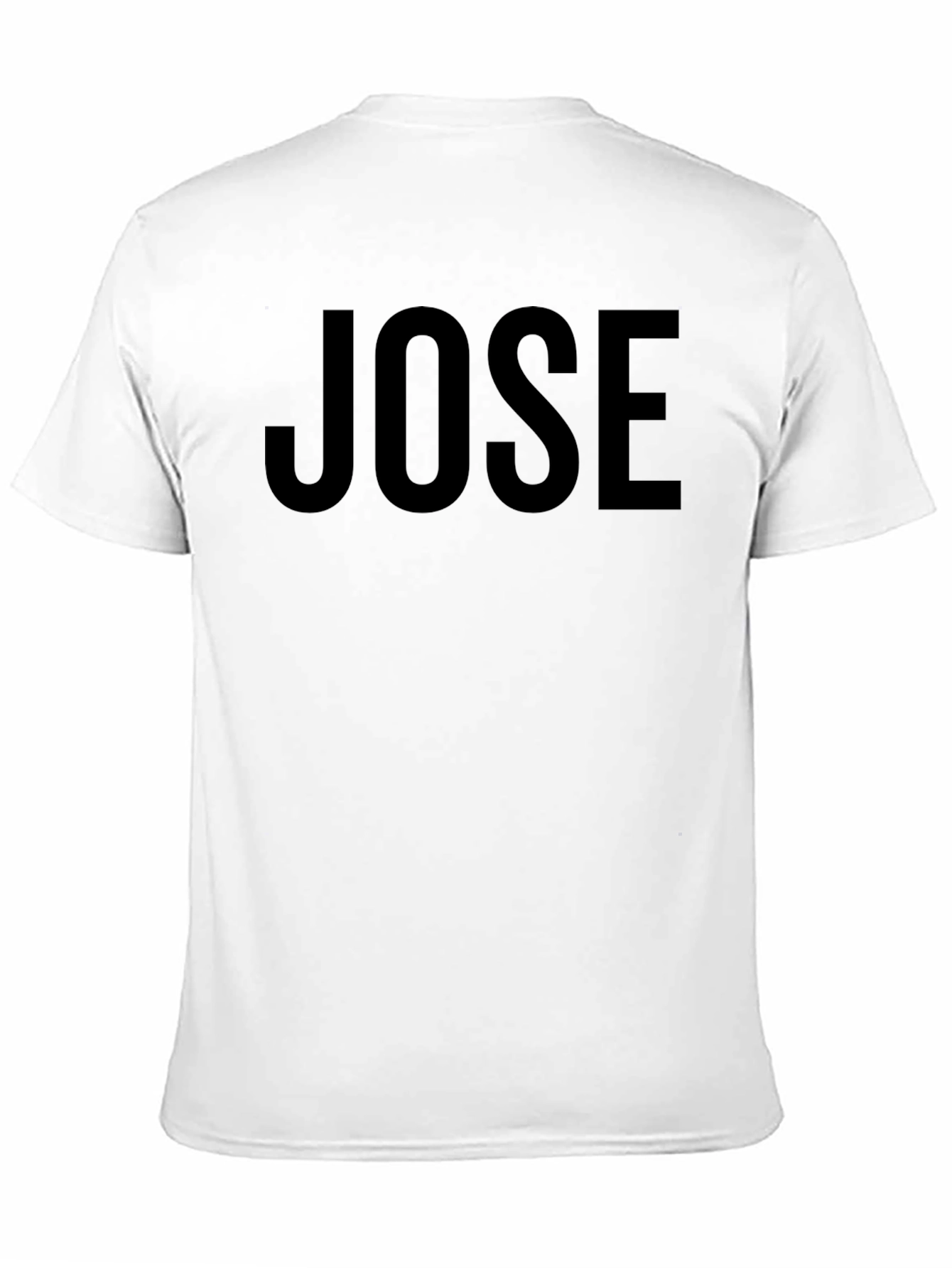 Jose Personalized Black Crew Neck T-Shirt