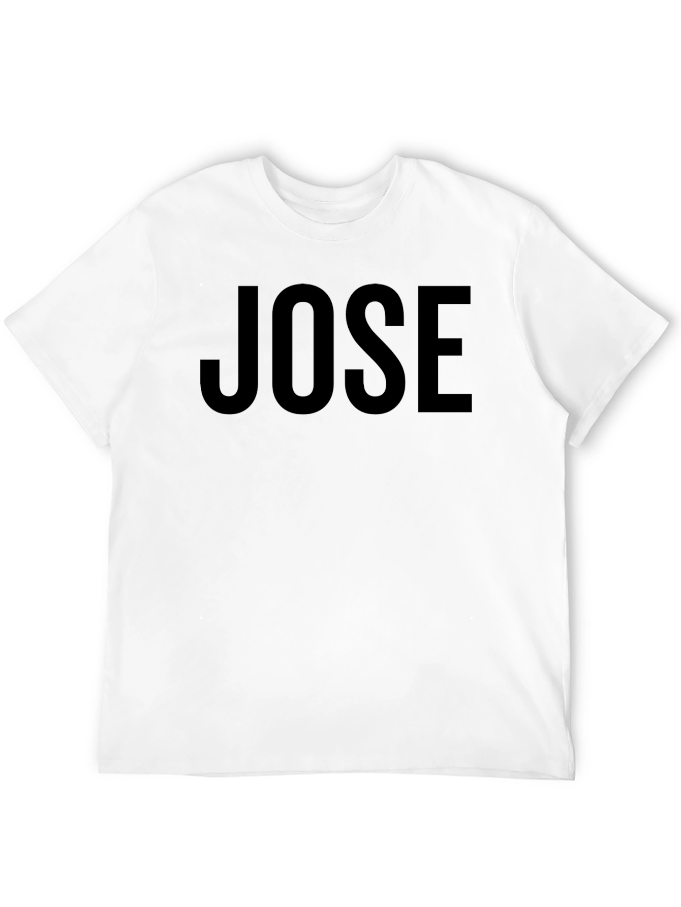 Jose Personalized Black Crew Neck T-Shirt