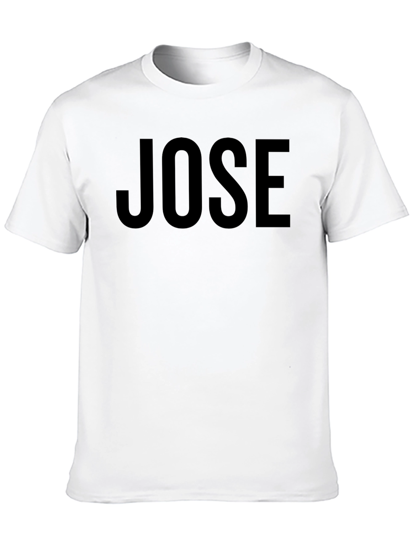 Jose Personalized Black Crew Neck T-Shirt