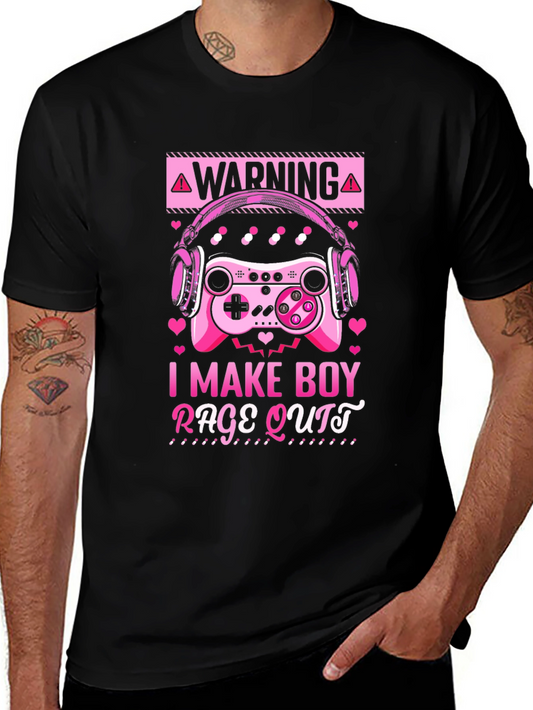 Gamer Girl I Make Boy Rage Quit Black T-Shirt