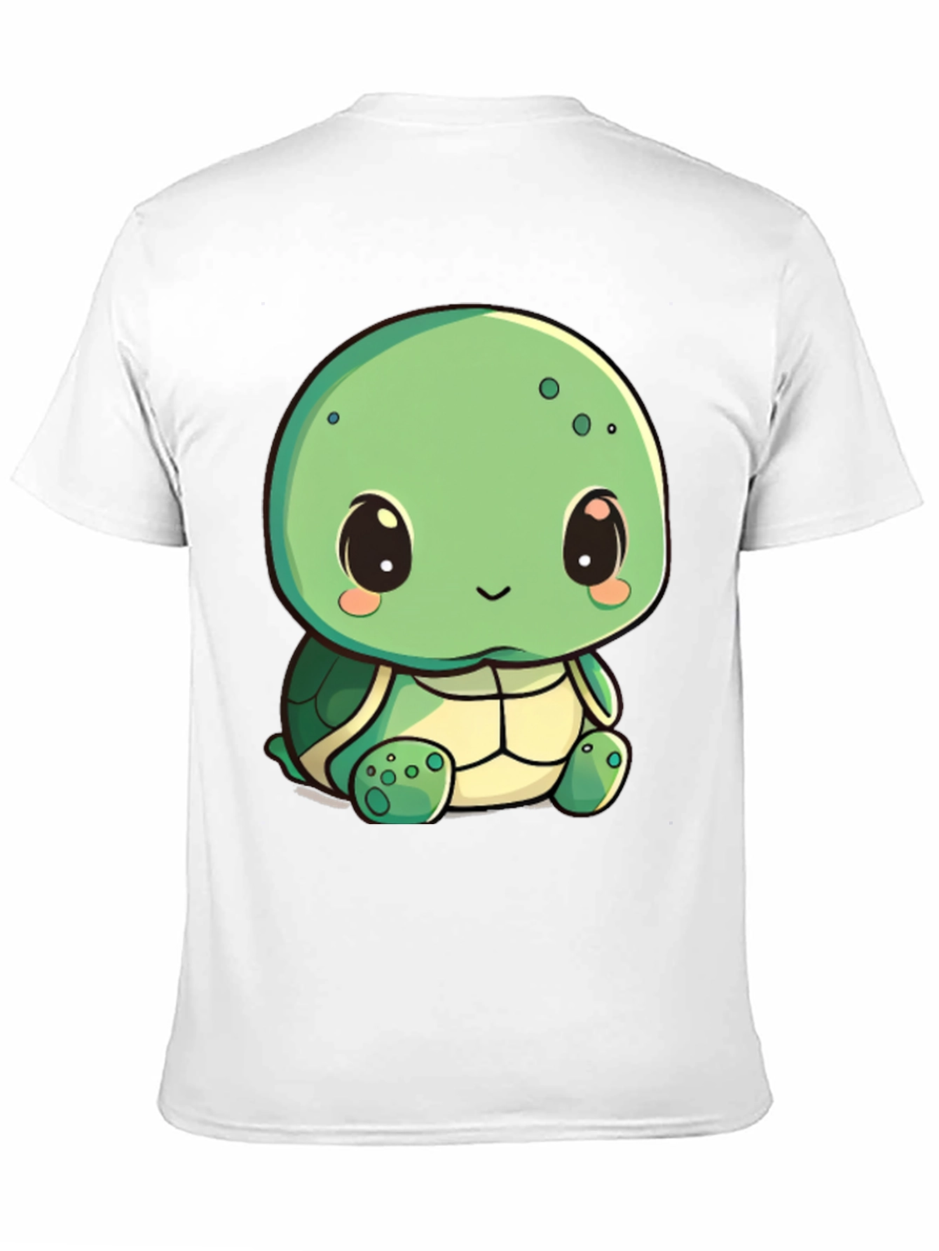 Cute Turtle Graphic Tee - Black Cotton Blend Shirt