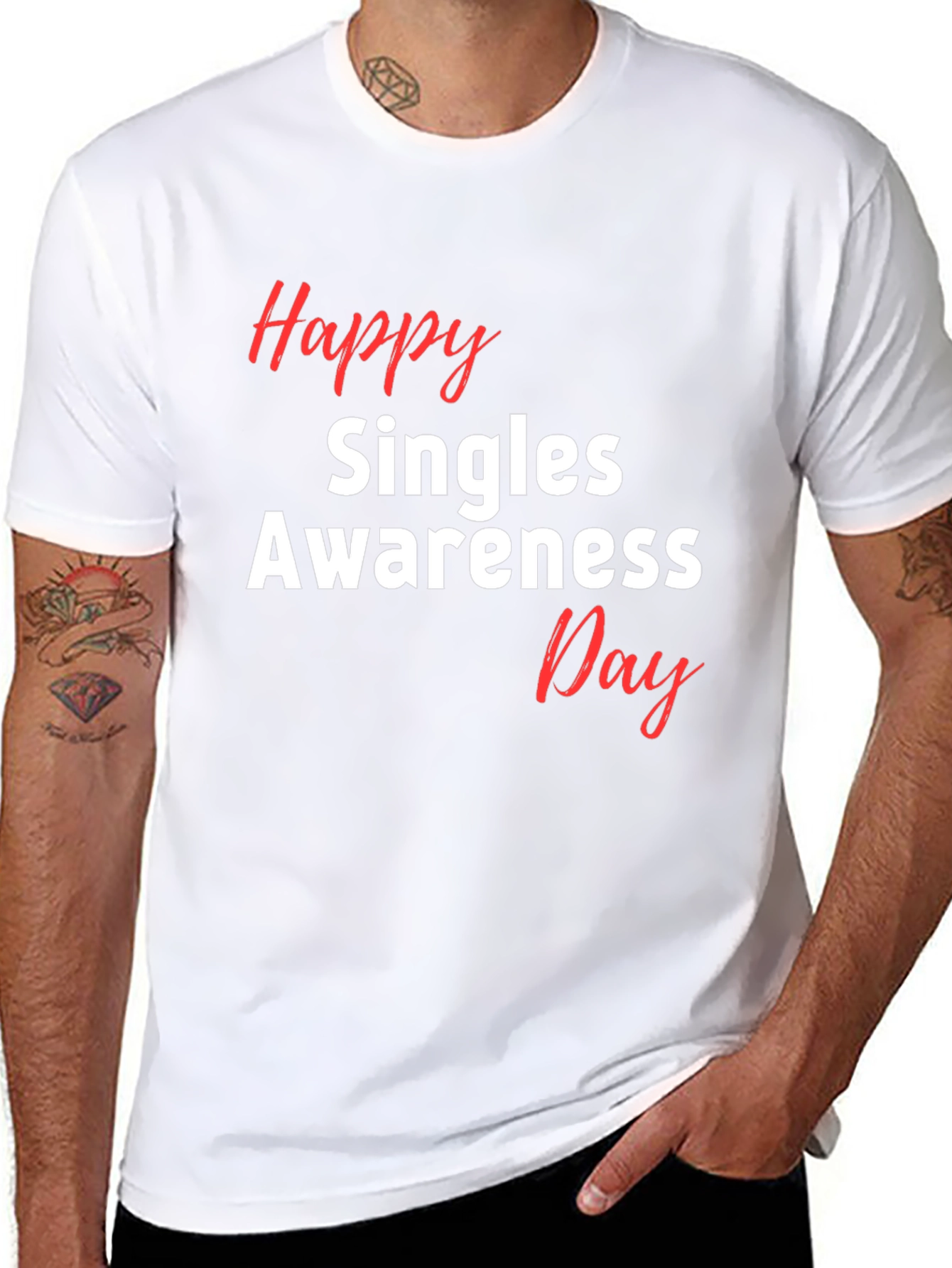 Happy Singles Awareness Day Black T-Shirt