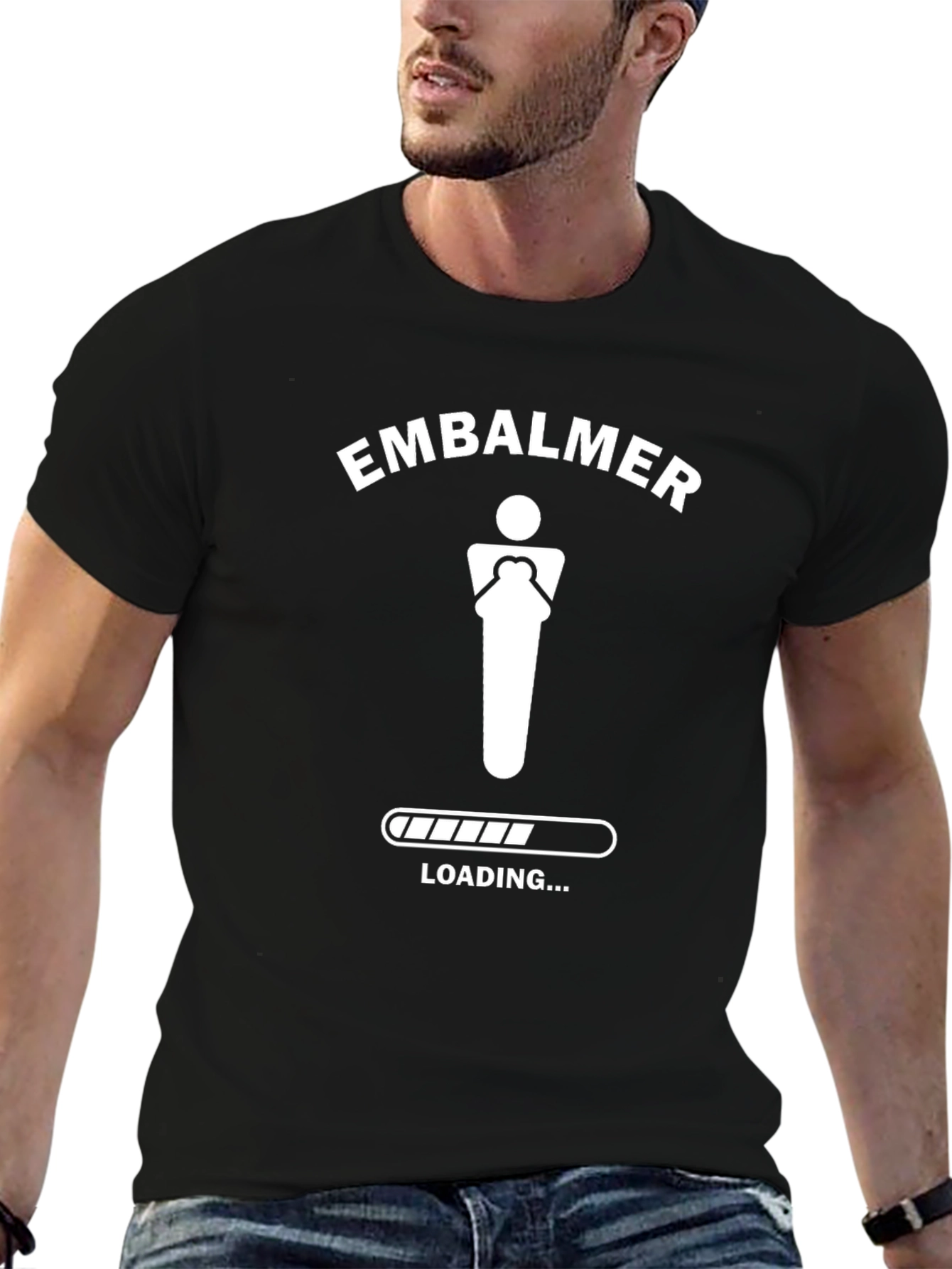 Embalmer Loading Graphic T-Shirt - Funny Mortician Tee