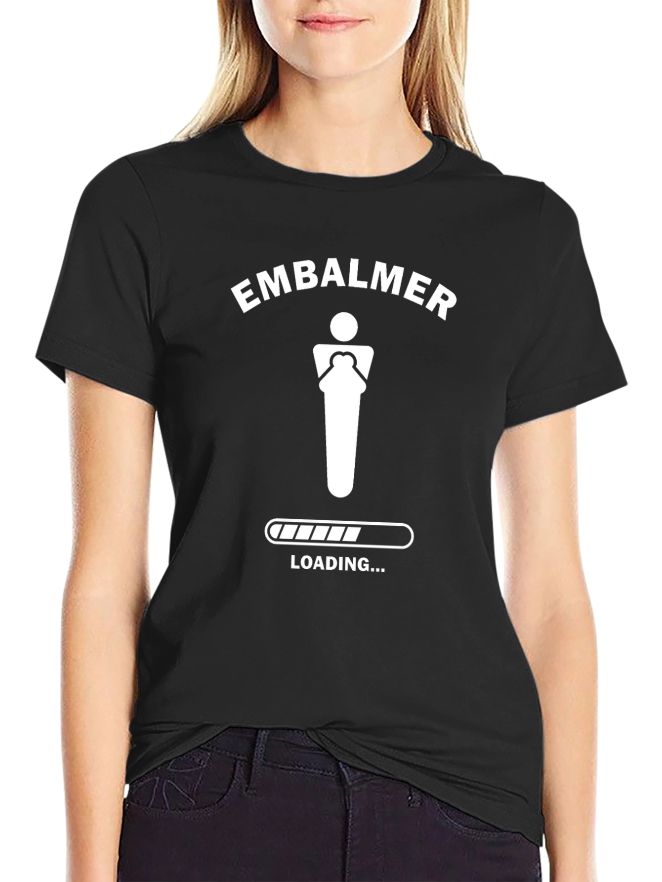 Embalmer Loading Graphic T-Shirt - Funny Mortician Tee