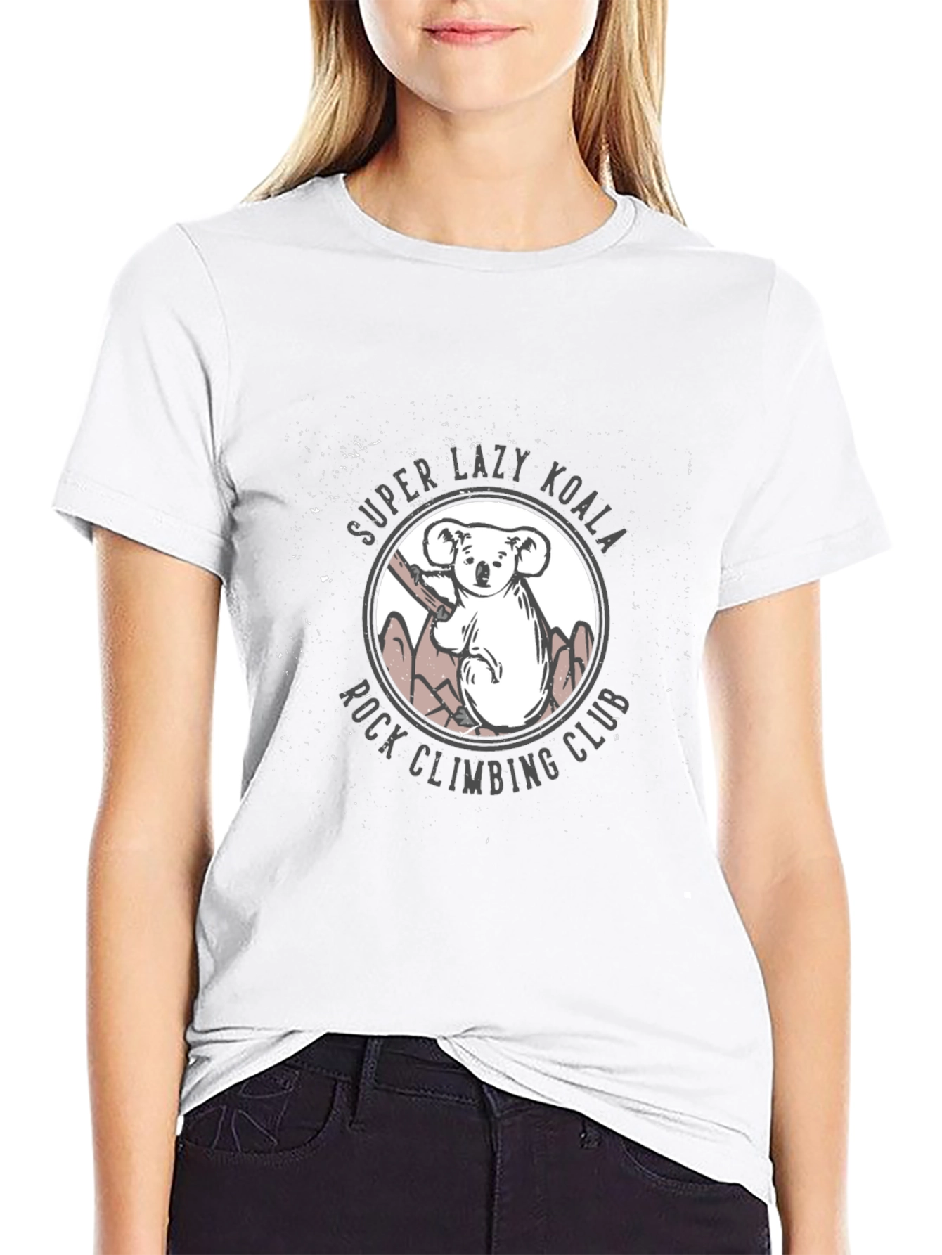 Super Lazy Koala Rock Climbing Club Graphic Tee