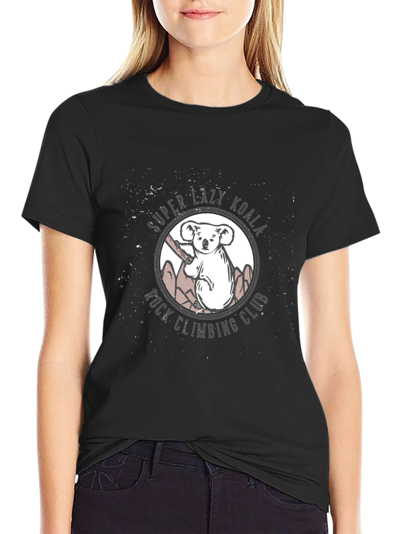 Super Lazy Koala Rock Climbing Club Graphic Tee