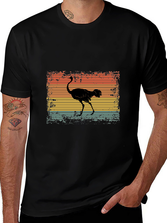 Retro Ostrich T-Shirt - Vintage Style Graphic Tee