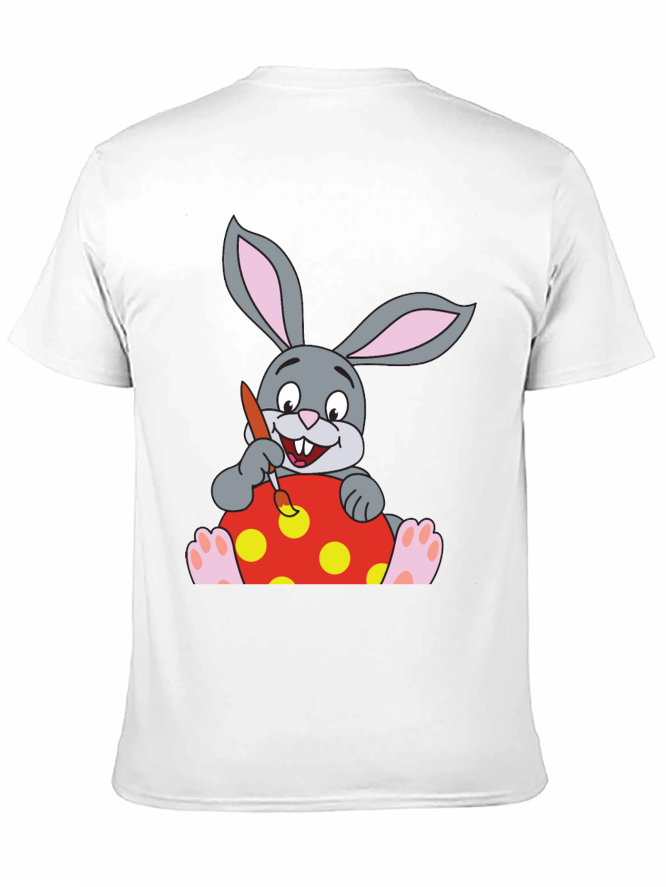 Bunny Painting Easter Egg Black T-Shirt