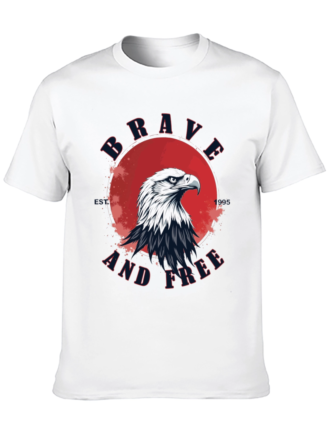 Brave and Free Eagle Graphic T-Shirt - Patriotic Style
