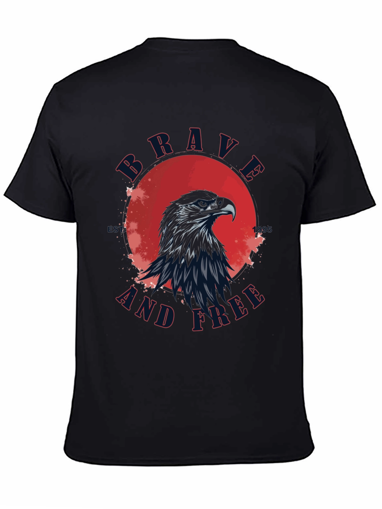 Brave and Free Eagle Graphic T-Shirt - Patriotic Style
