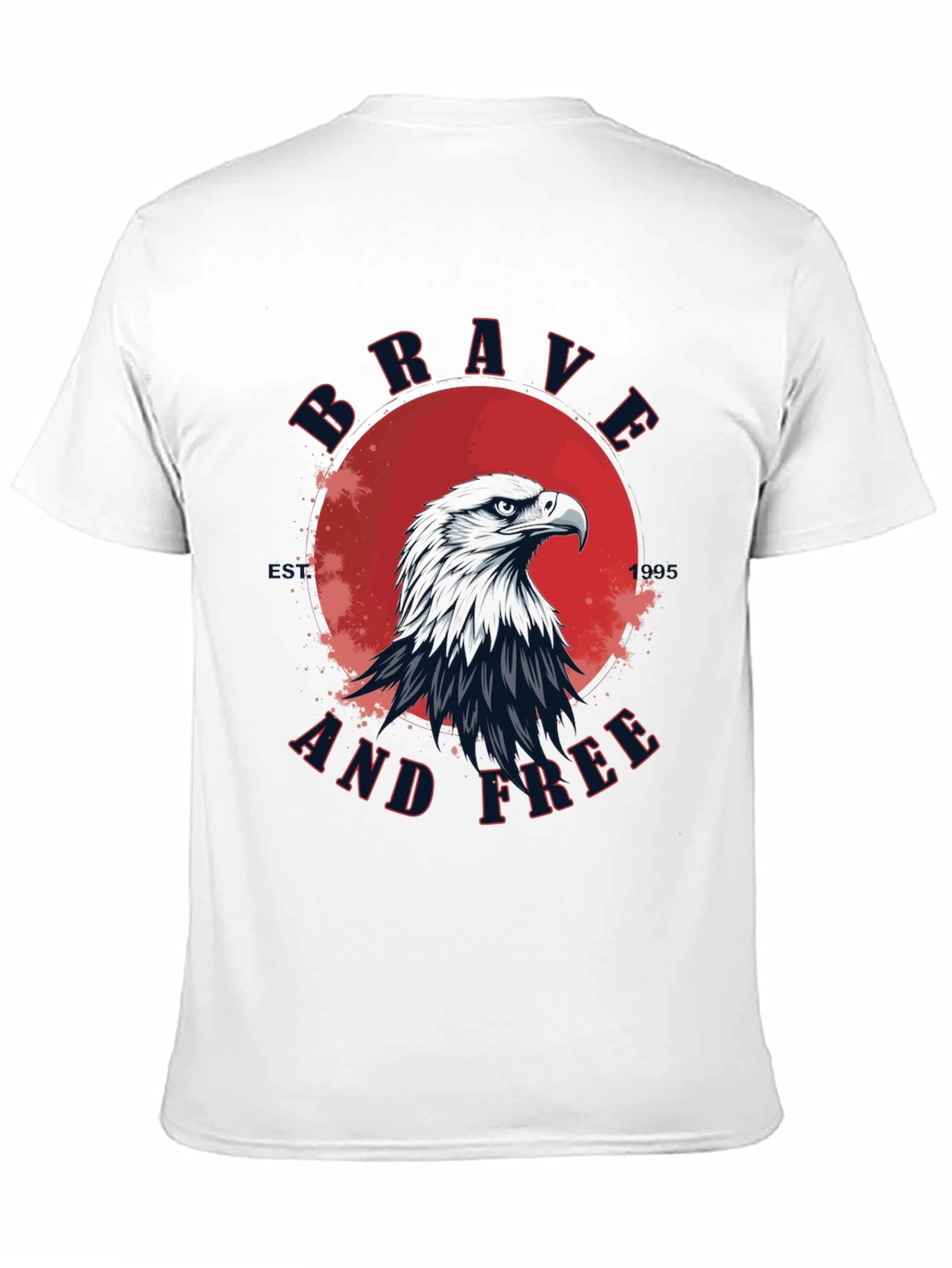 Brave and Free Eagle Graphic T-Shirt - Patriotic Style