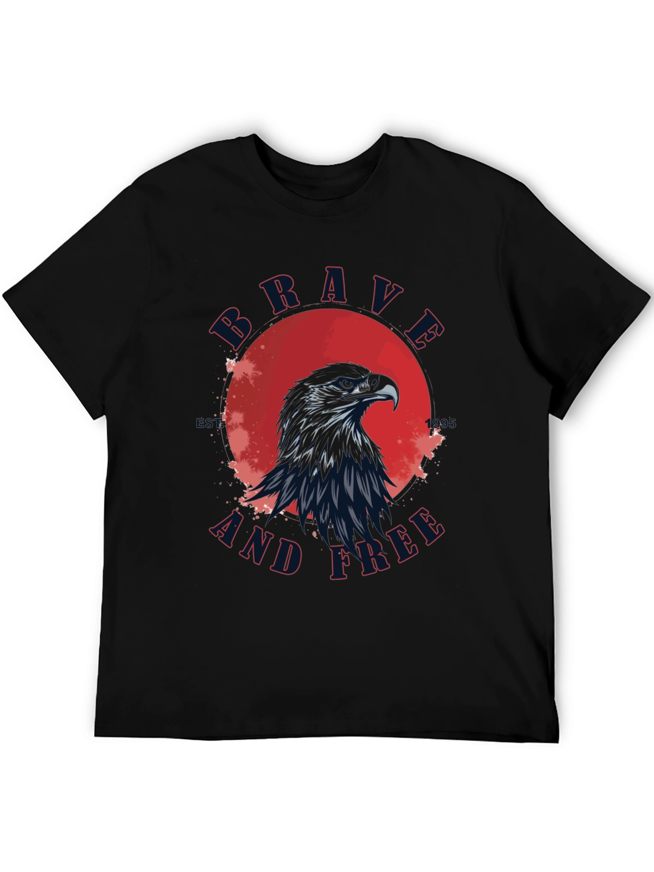 Brave and Free Eagle Graphic T-Shirt - Patriotic Style