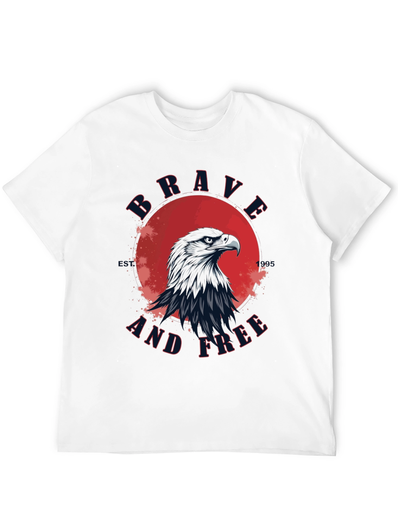 Brave and Free Eagle Graphic T-Shirt - Patriotic Style