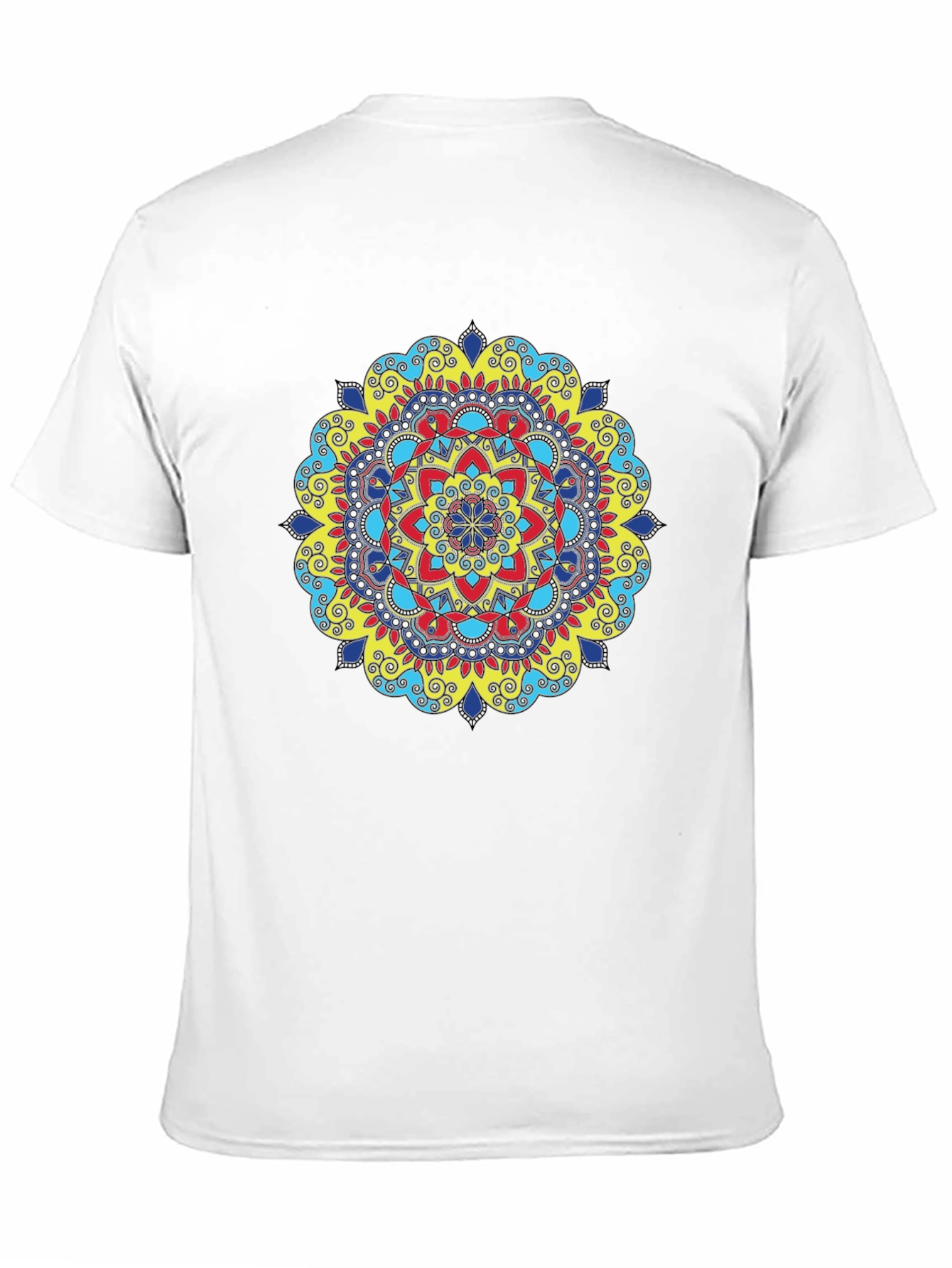 Vibrant Mandala Graphic Black T-Shirt