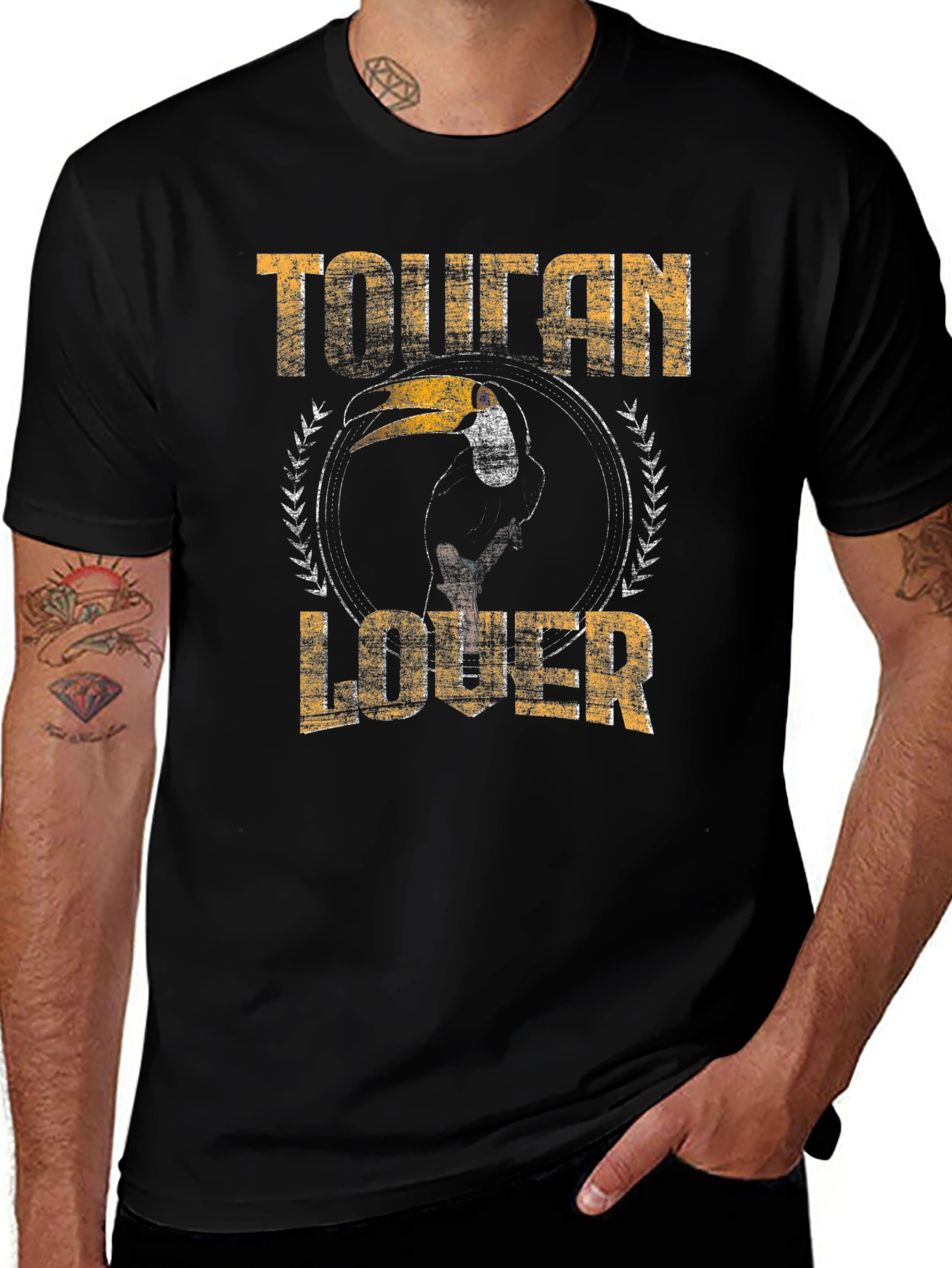 Toucan Lover Graphic Print T-Shirt
